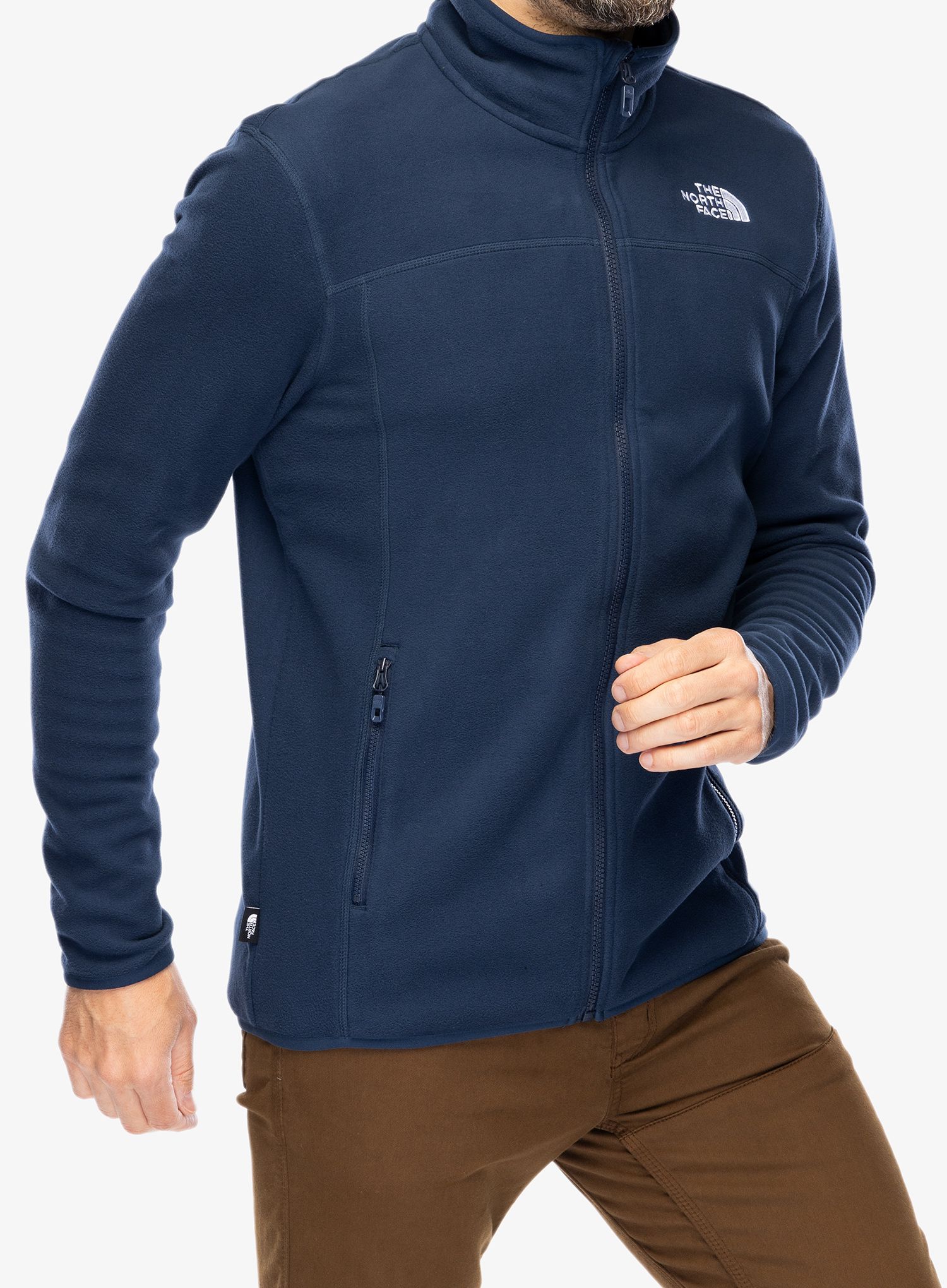 Moška jopica The North Face 100 Glacier Full Zip - summit navy