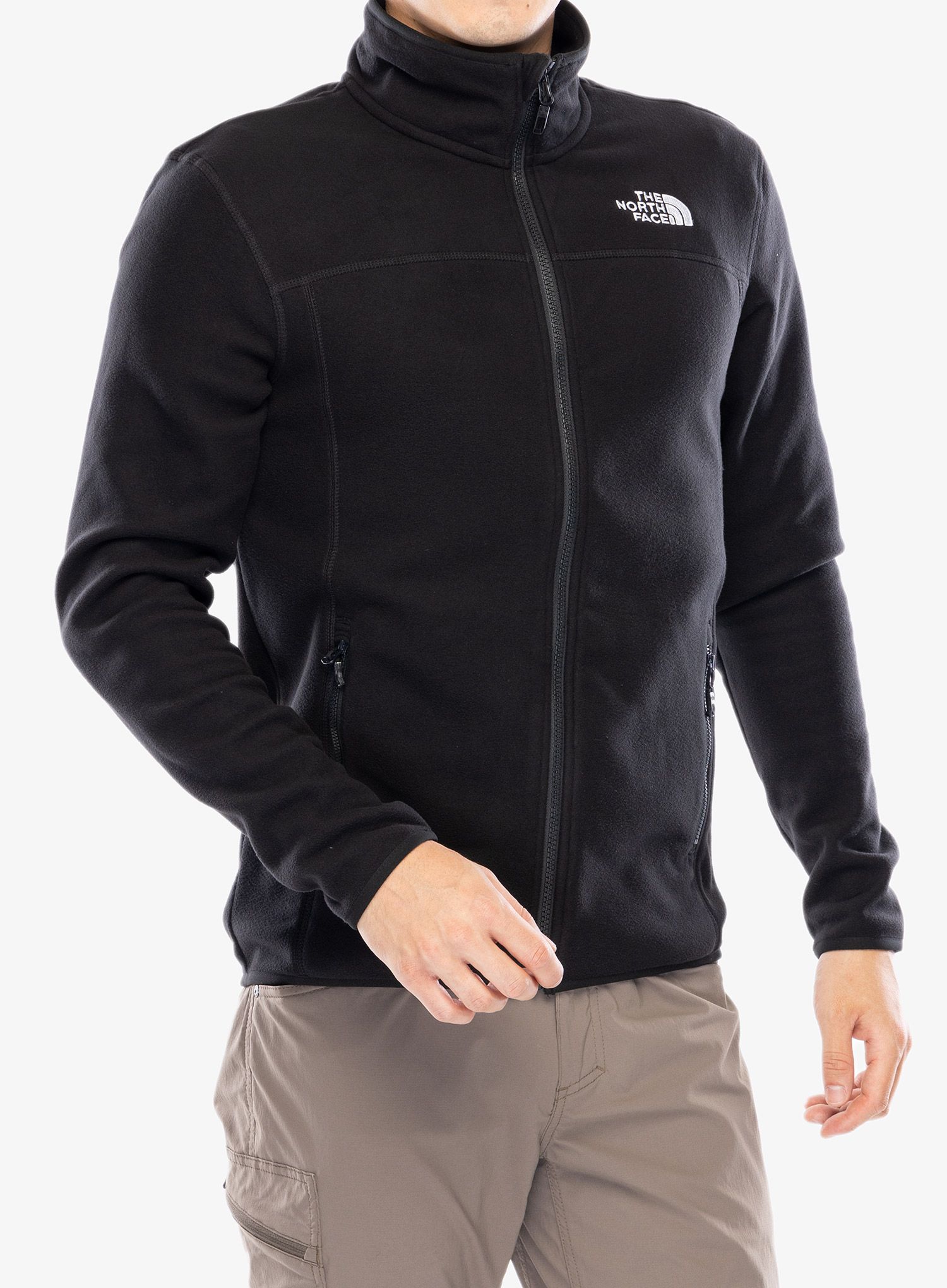 Flis The North Face 100 Glacier Full Zip - tnf black