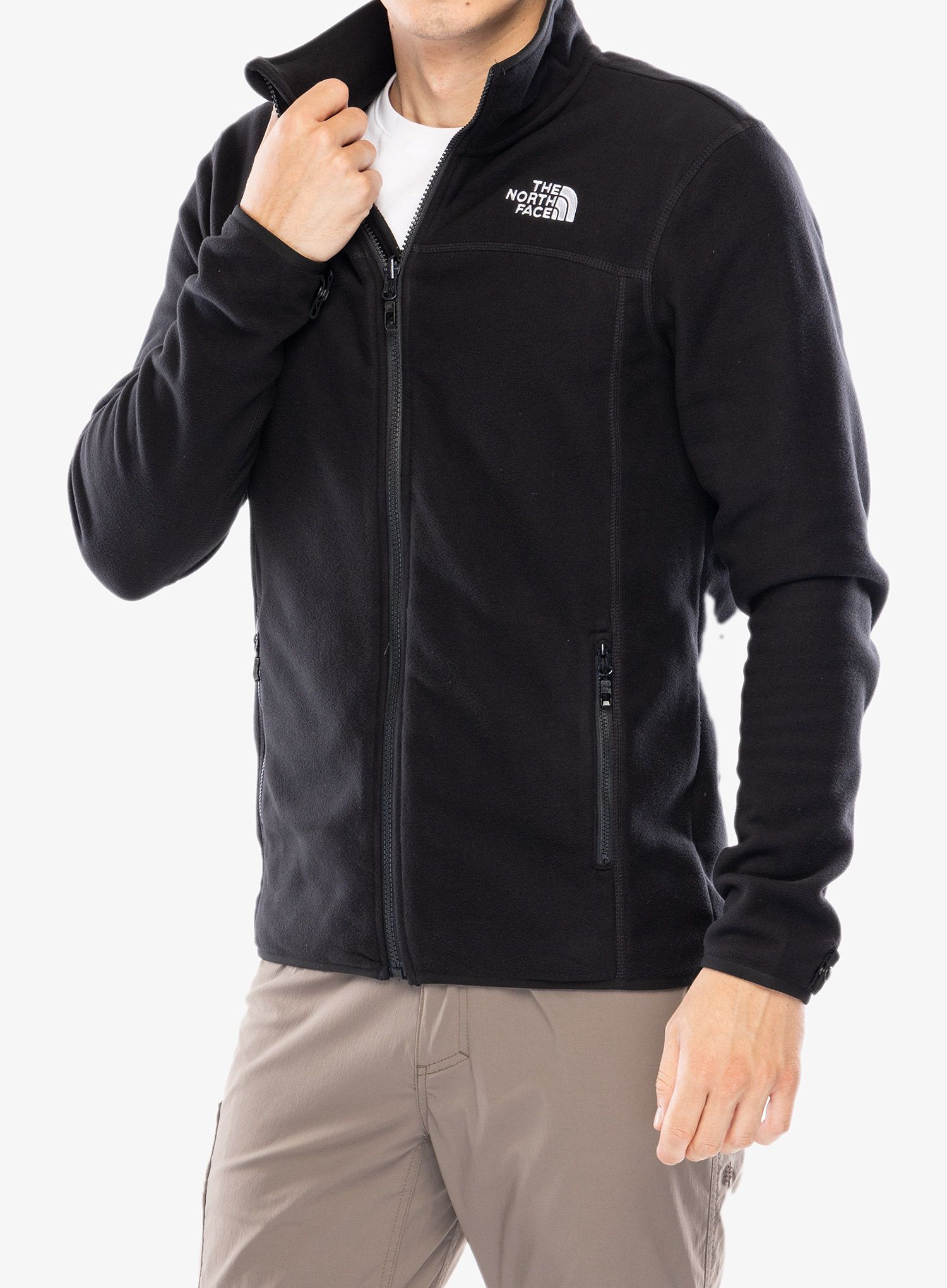 Flis The North Face 100 Glacier Full Zip - tnf black