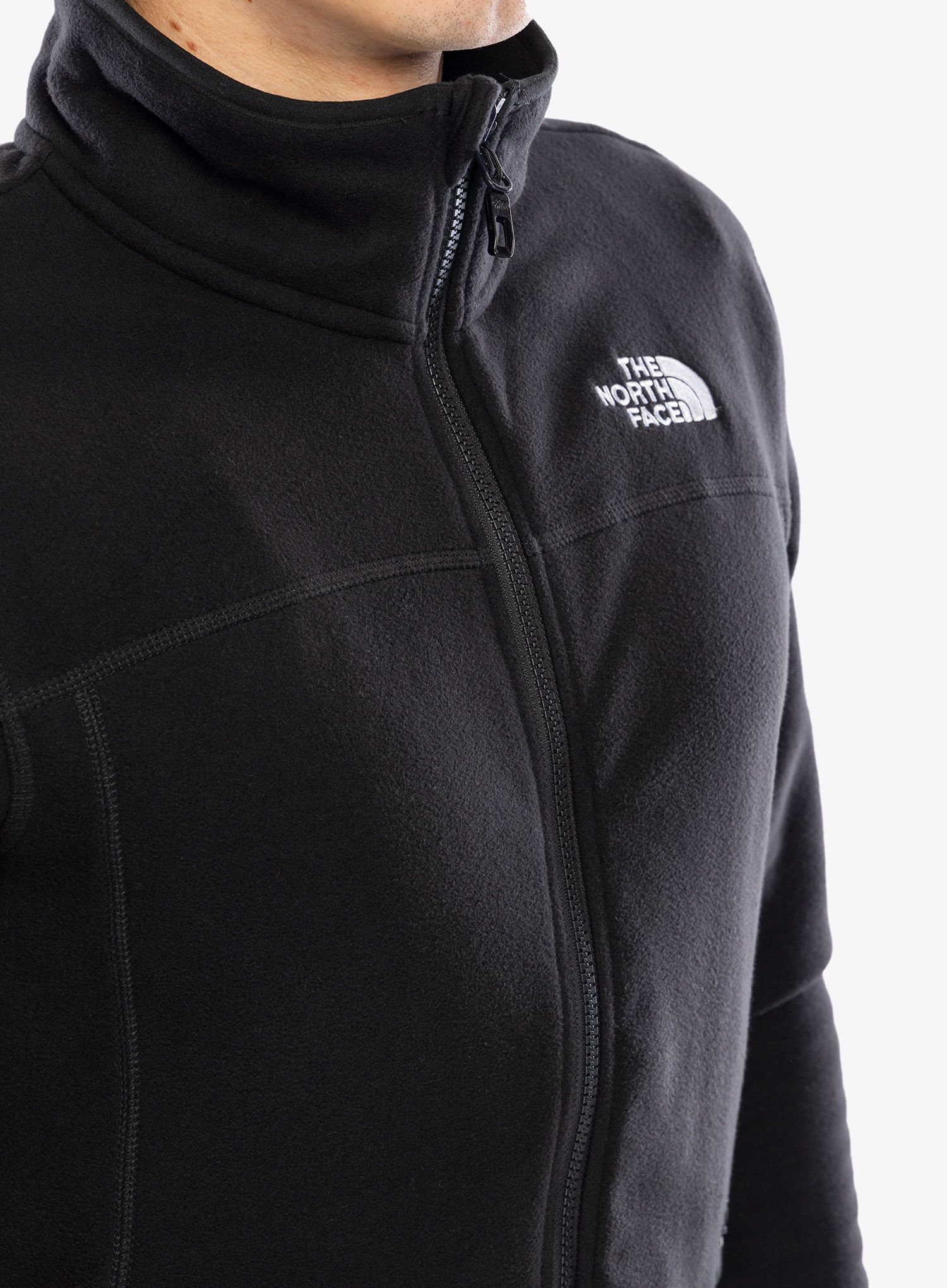 Flis The North Face 100 Glacier Full Zip - tnf black