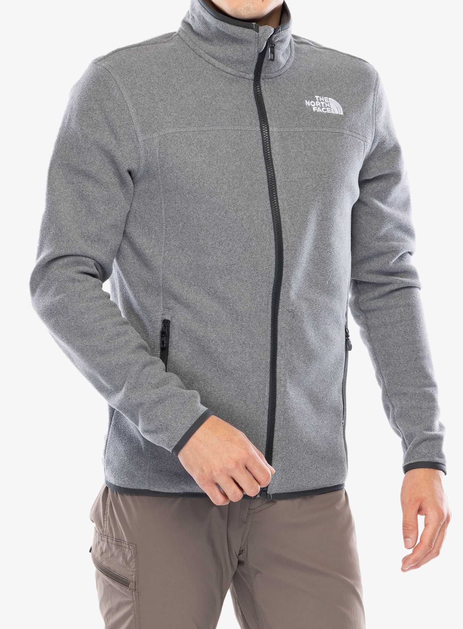 Flis The North Face 100 Glacier Full Zip - tnf medium grey heather