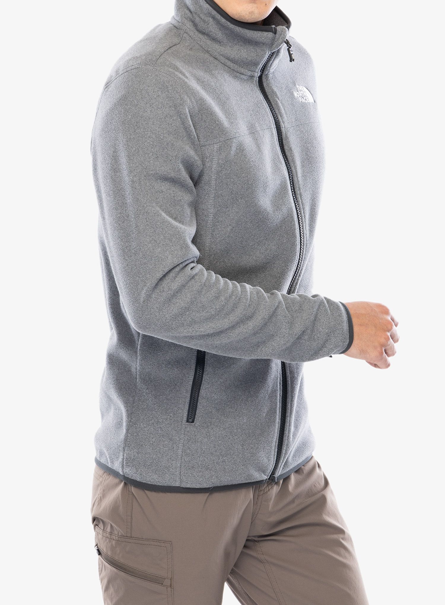 Flis The North Face 100 Glacier Full Zip - tnf medium grey heather