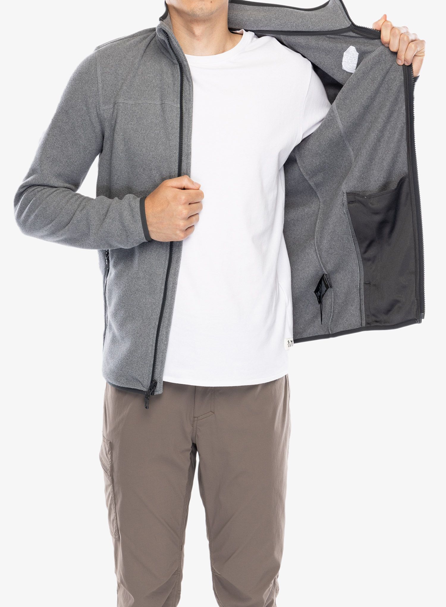 Flis The North Face 100 Glacier Full Zip - tnf medium grey heather