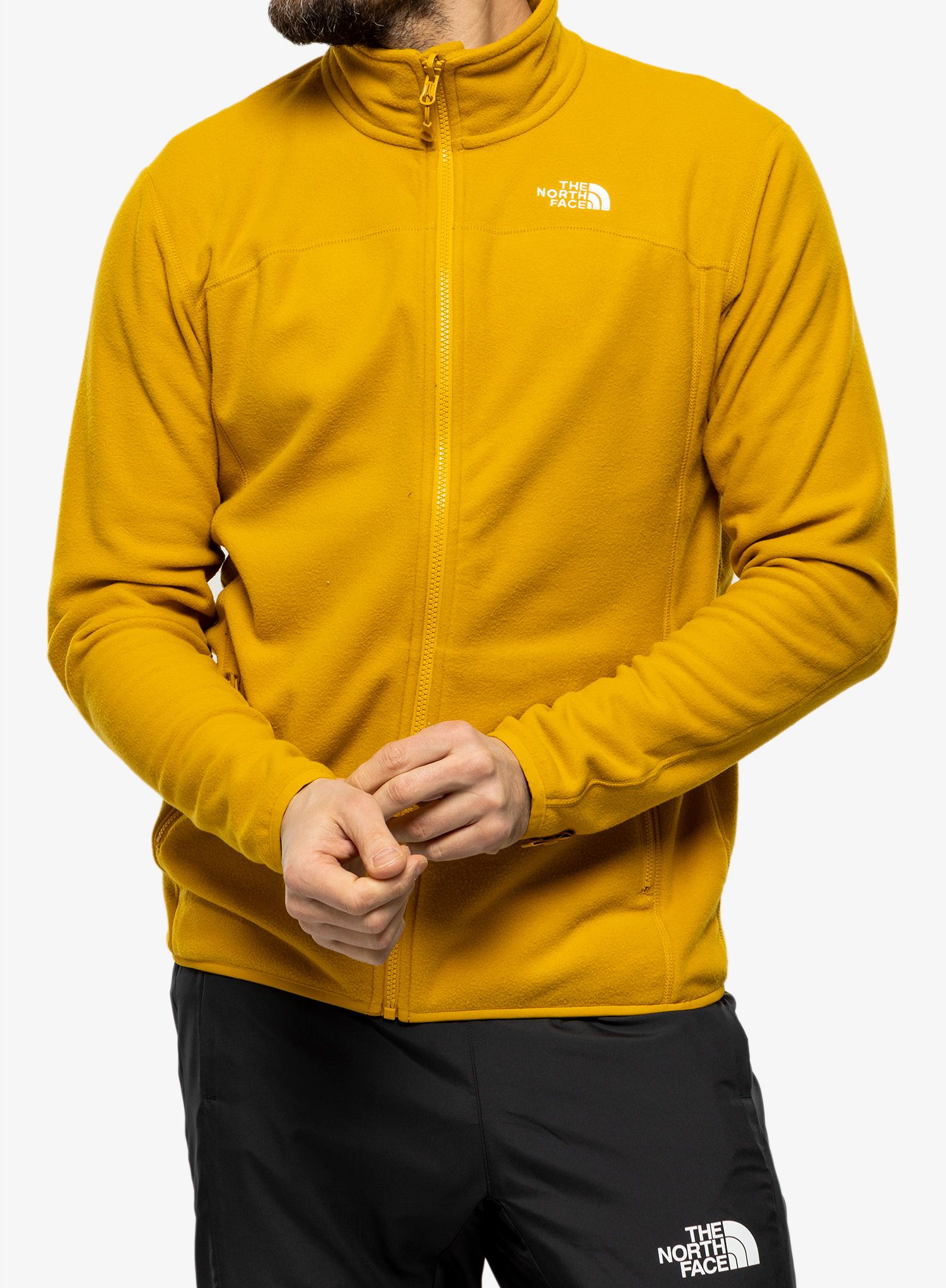 Puloverji brez kapuce The North Face 100 Glacier Full Zip - yellow
