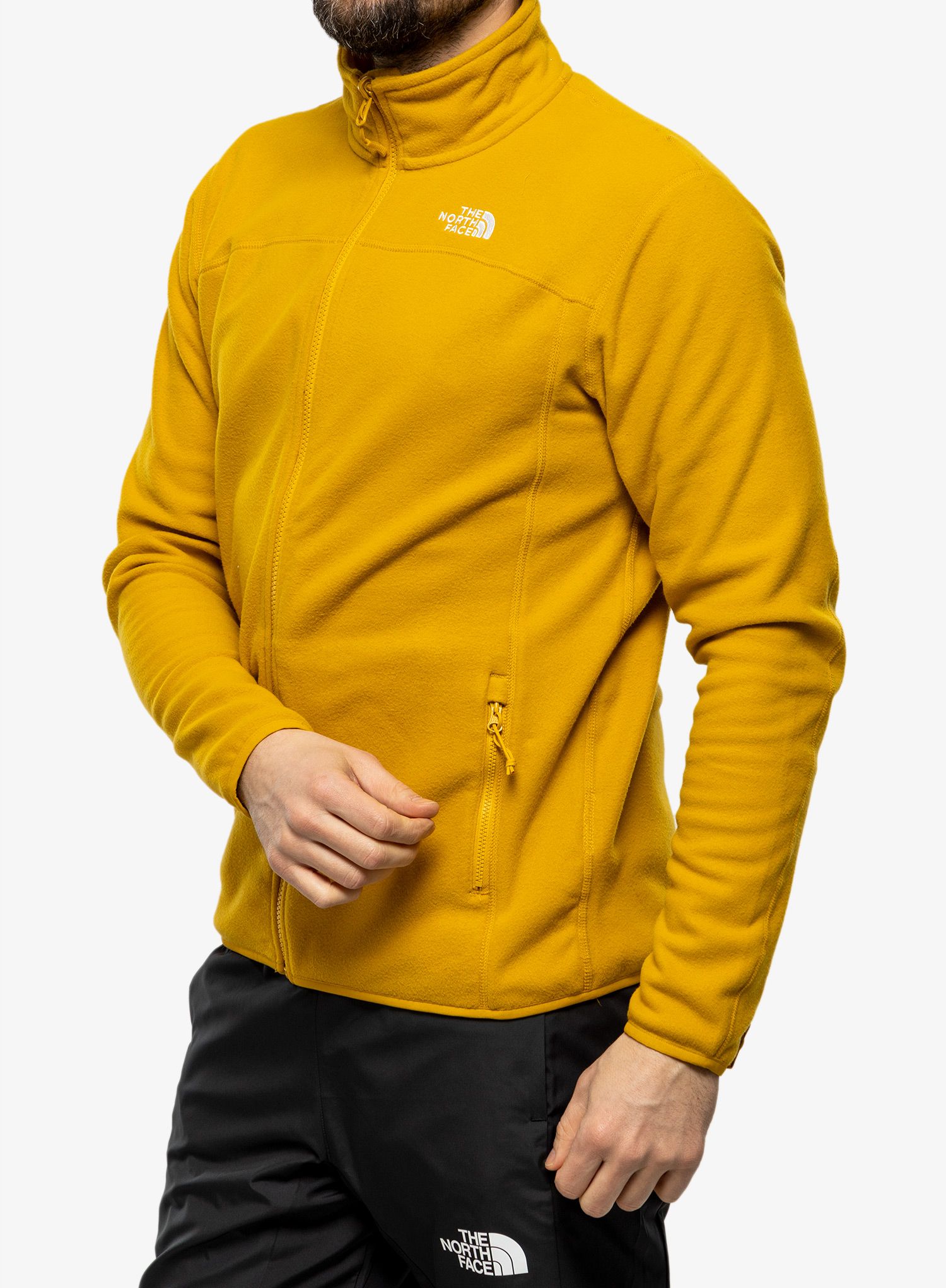 Puloverji brez kapuce The North Face 100 Glacier Full Zip - yellow