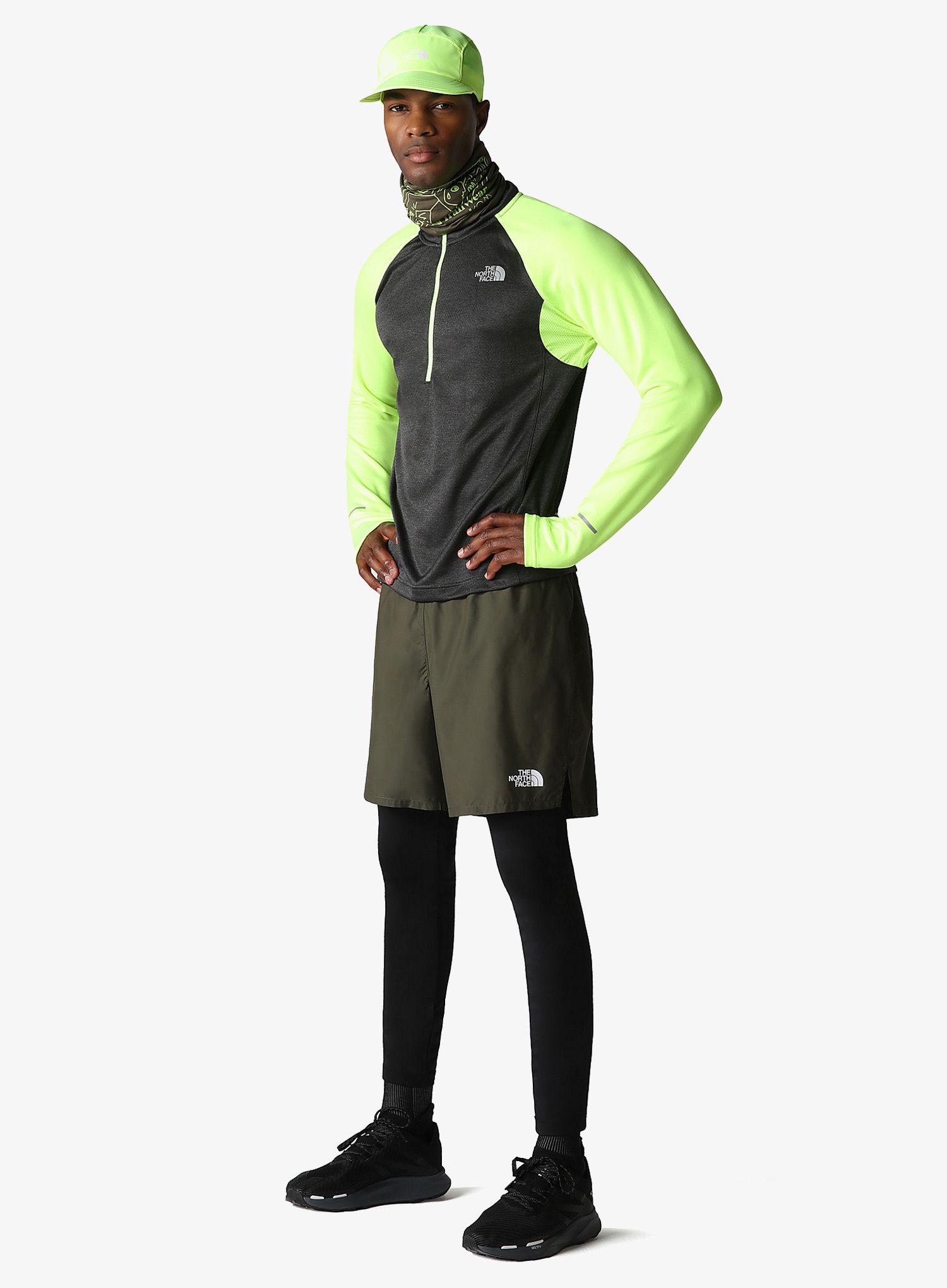 Tekaška jopica The North Face 1/4 Zip Run Fleece - yellow/grey