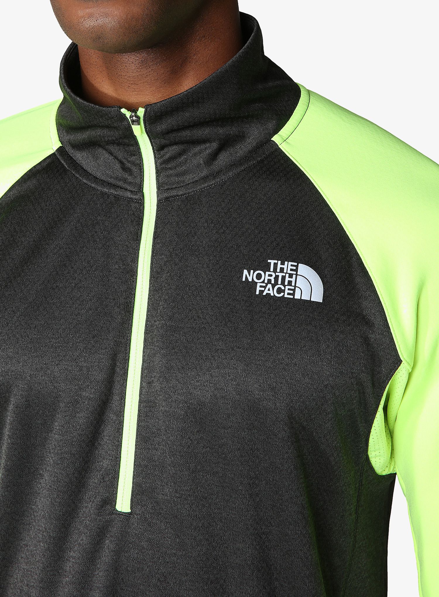 Tekaška jopica The North Face 1/4 Zip Run Fleece - yellow/grey