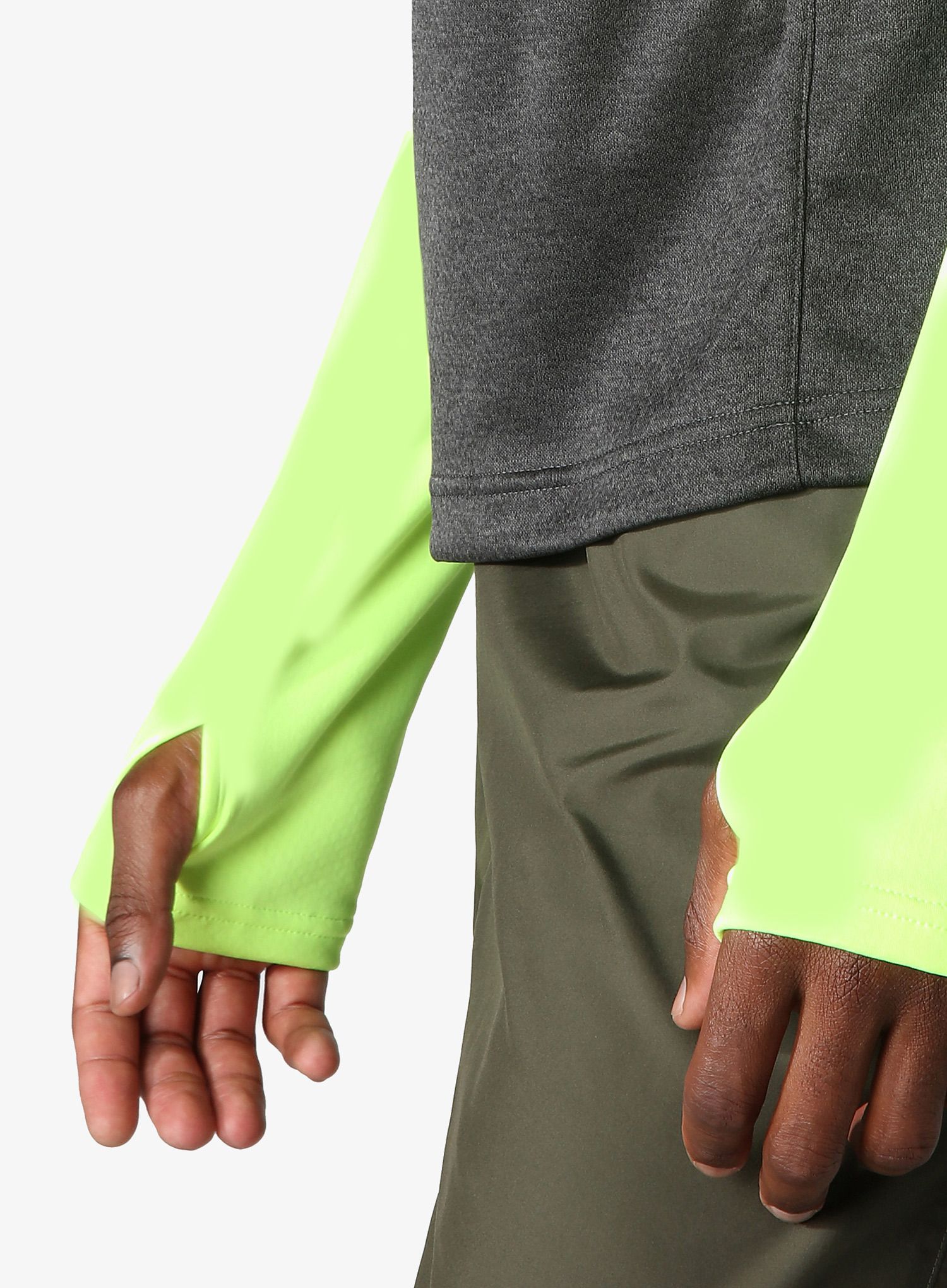 Tekaška jopica The North Face 1/4 Zip Run Fleece - yellow/grey