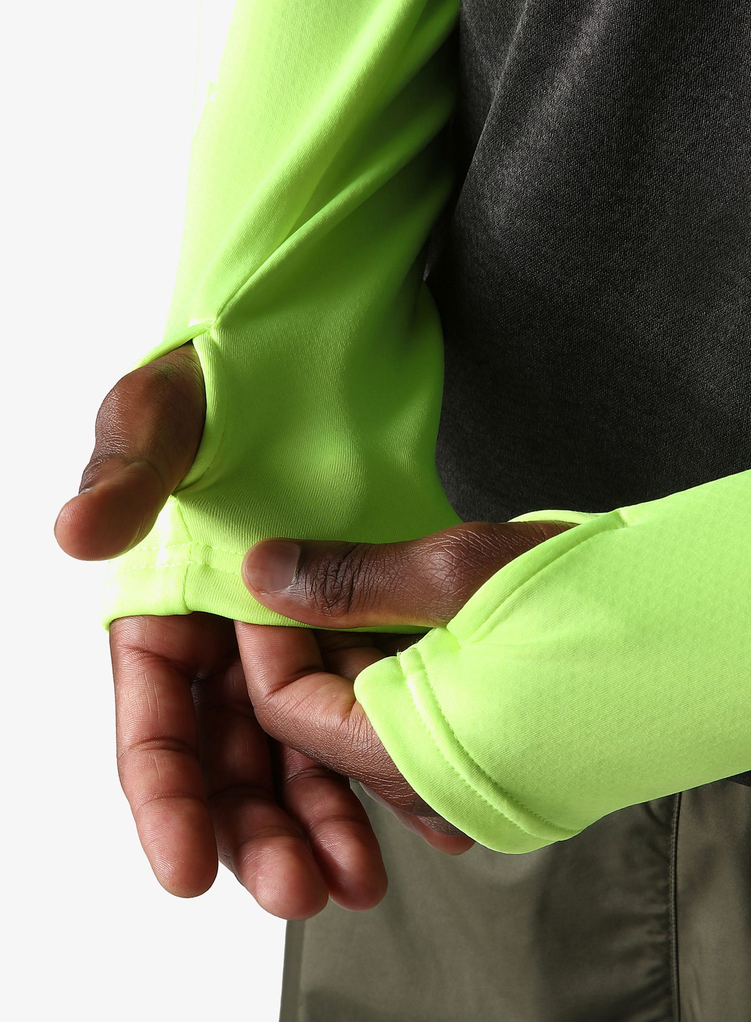 Tekaška jopica The North Face 1/4 Zip Run Fleece - yellow/grey