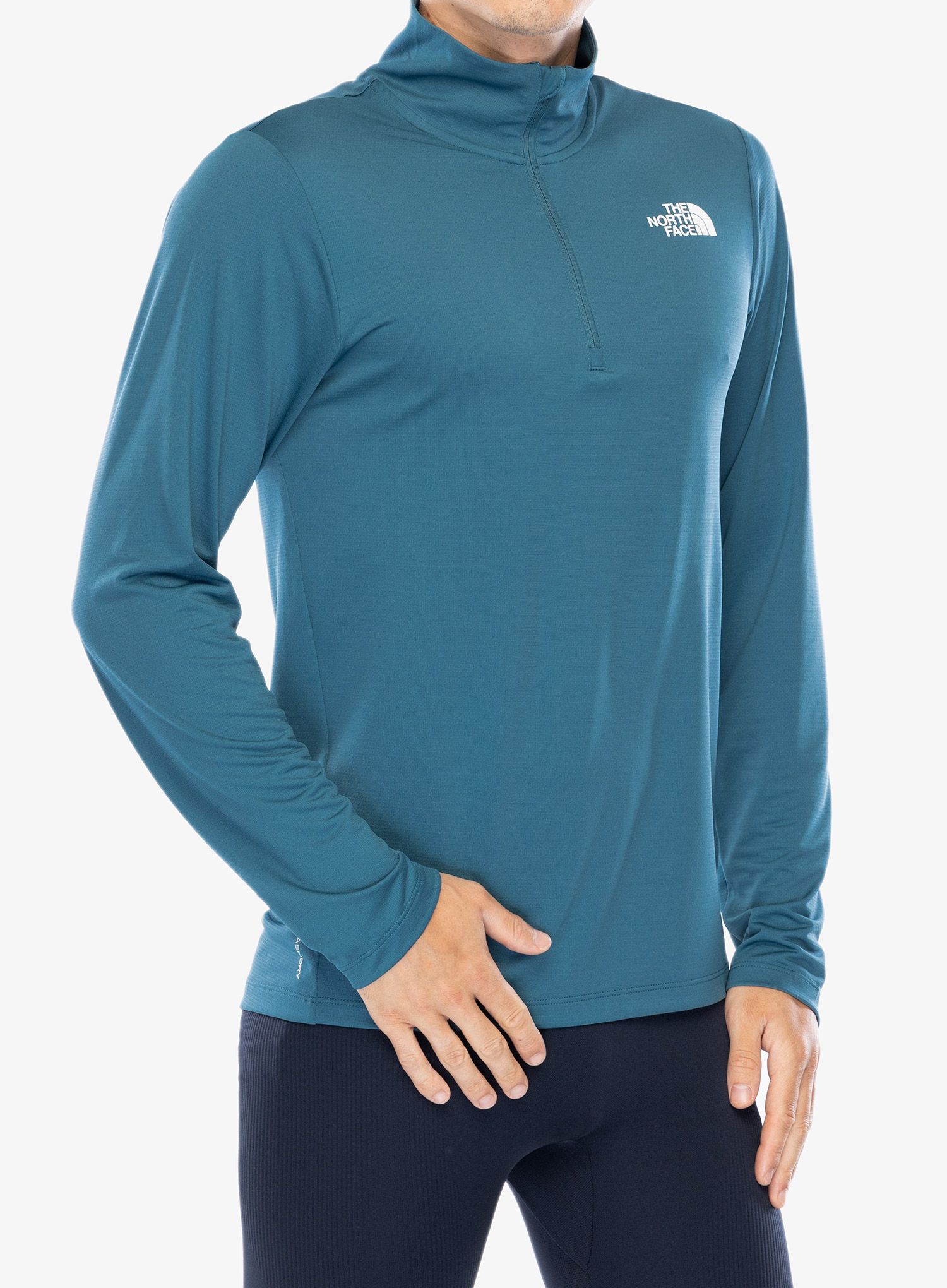Puloverji brez kapuce The North Face 24/7 1/4 Zip Tee - mallard blue