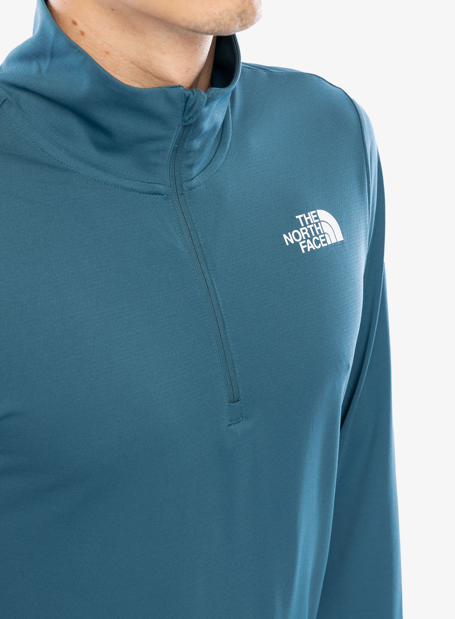 Puloverji brez kapuce The North Face 24/7 1/4 Zip Tee - mallard blue