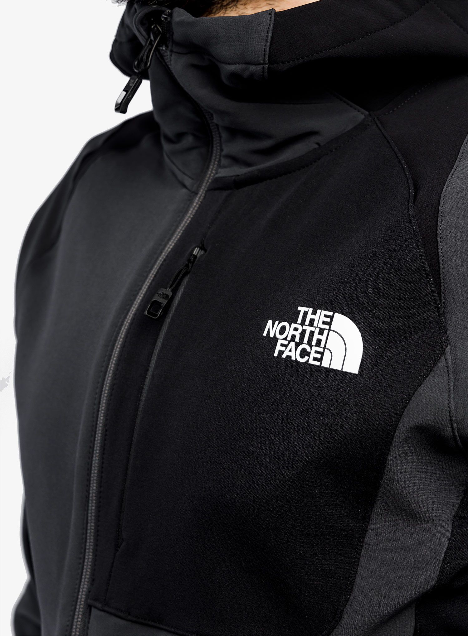 Moška jakna The North Face Ao Softshell Hoodie - asphaltgrey/tnfblk/tnfblk