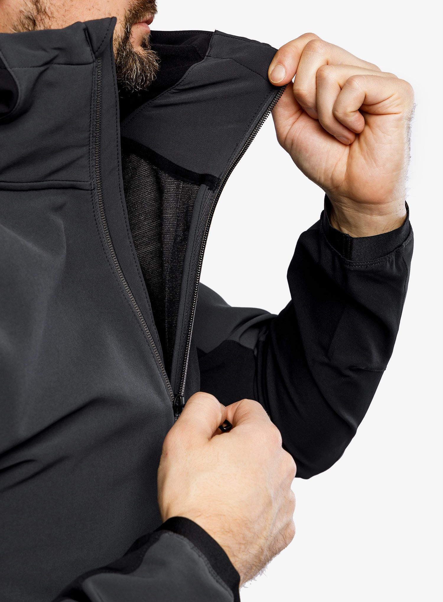 Moška jakna The North Face Ao Softshell Hoodie - asphaltgrey/tnfblk/tnfblk