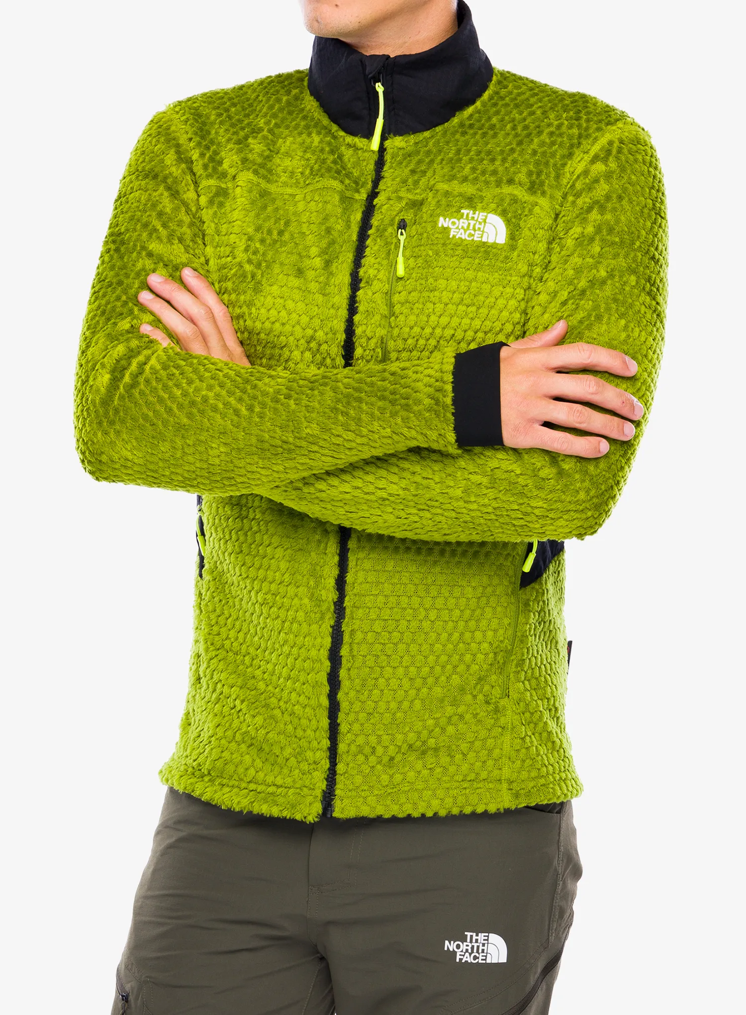 Flis The North Face Alpedge High Loft Jacket - oak green/tnf black