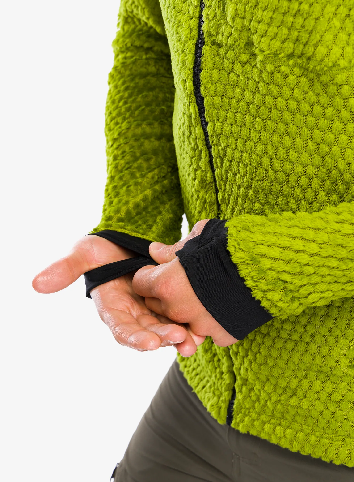 Flis The North Face Alpedge High Loft Jacket - oak green/tnf black