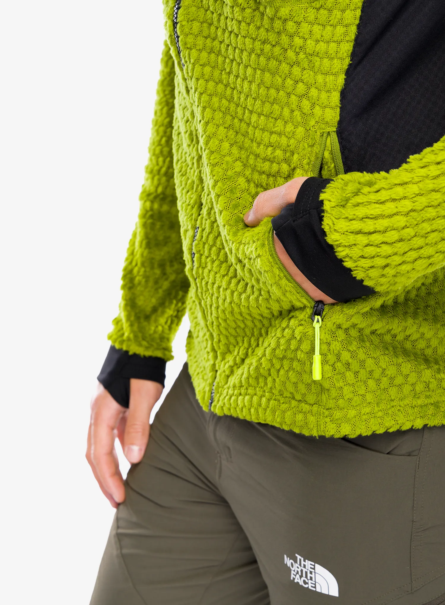 Flis The North Face Alpedge High Loft Jacket - oak green/tnf black