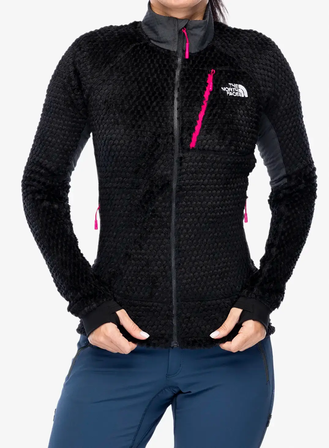 Ženski flis The North Face Alpedge High Loft Jacket - tnf black/asphalt grey
