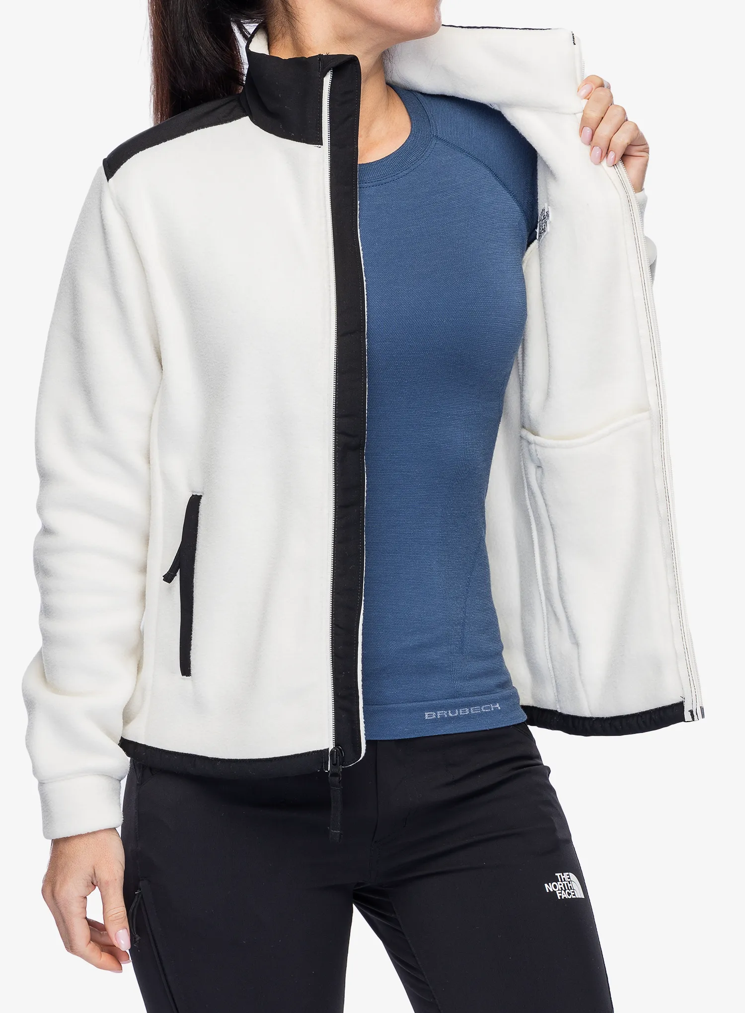 Ženski flis The North Face Alpine Polartec 200 FZ Jacket - white dune/tnf black