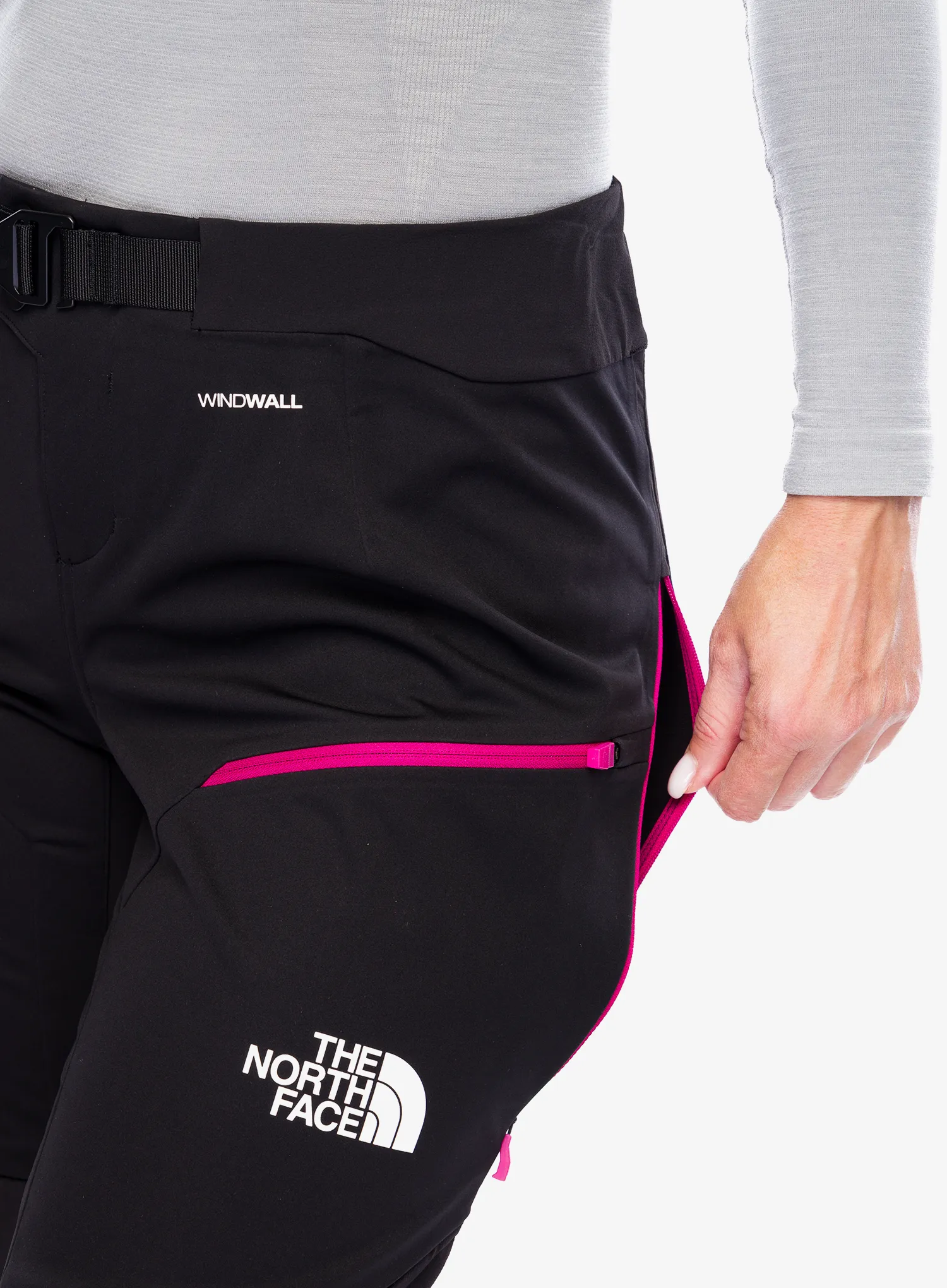 Ženske hlače The North Face Alstorm Hybrid Pant - tnf black/pink primrose