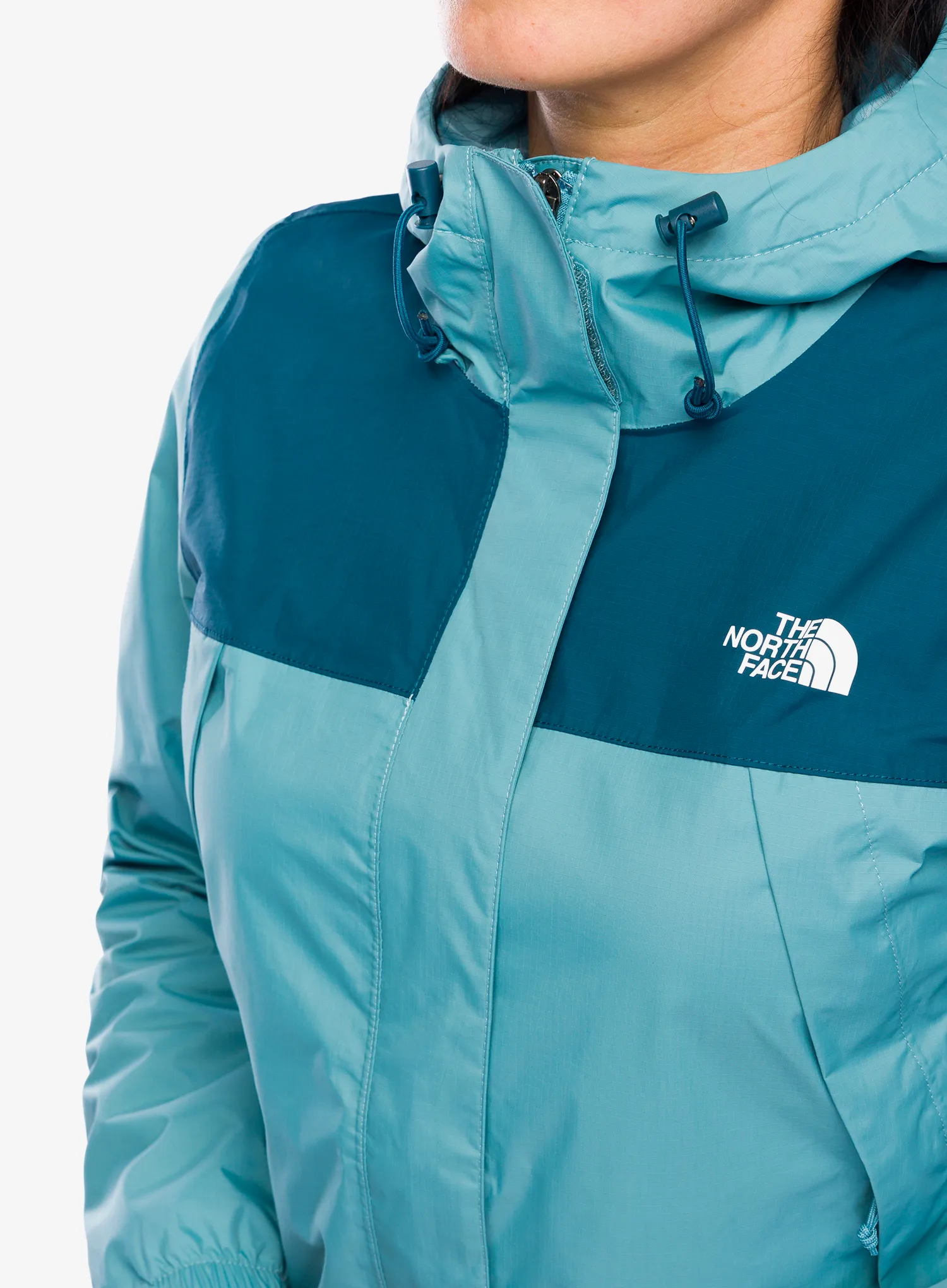 Ženska nepremočljiva jakna The North Face Antora Jacket - algae blue/midnight petrol