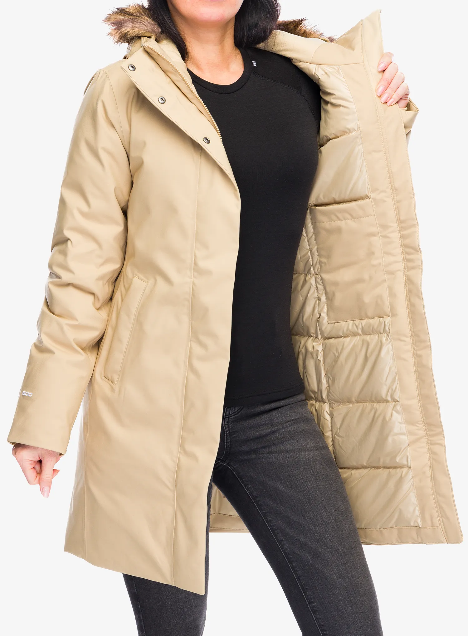 Ženski plašč The North Face Arctic Parka - khaki stone