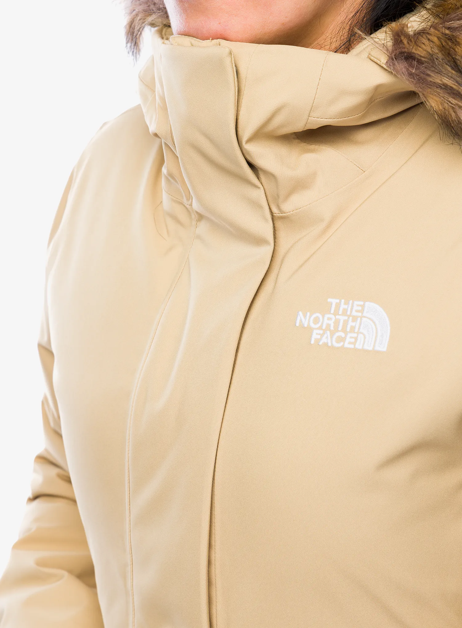 Ženski plašč The North Face Arctic Parka - khaki stone