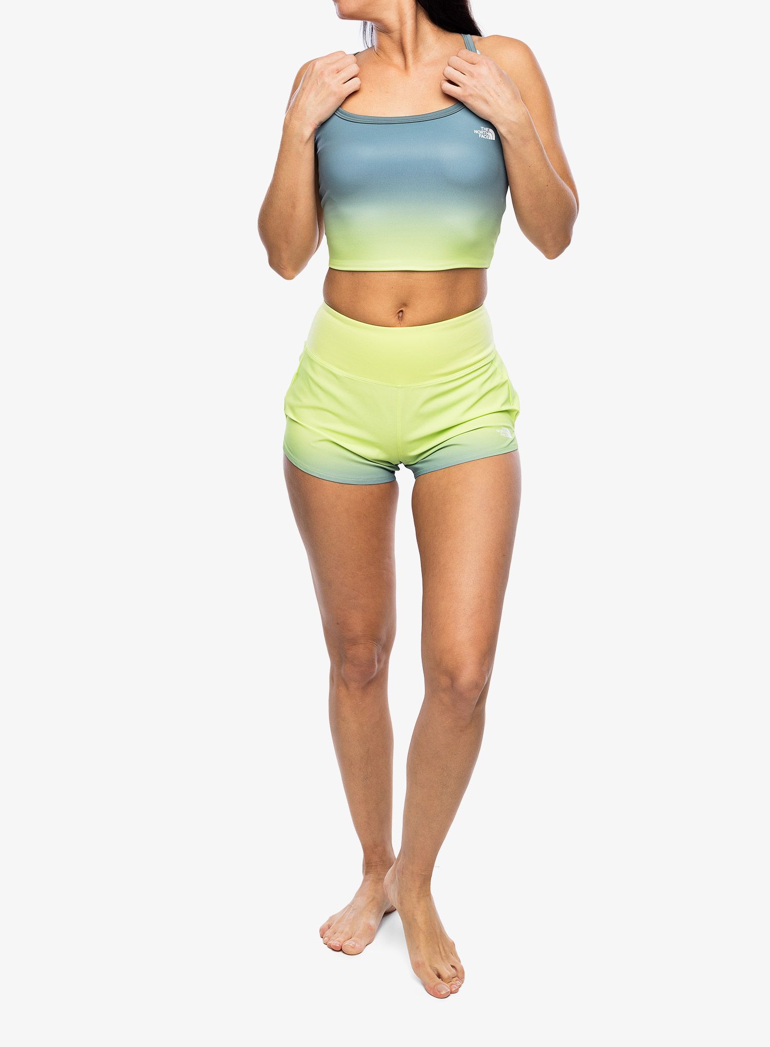 Ženske kratke hlače The North Face Arque 3 Short - goblinblue ombre skyprint