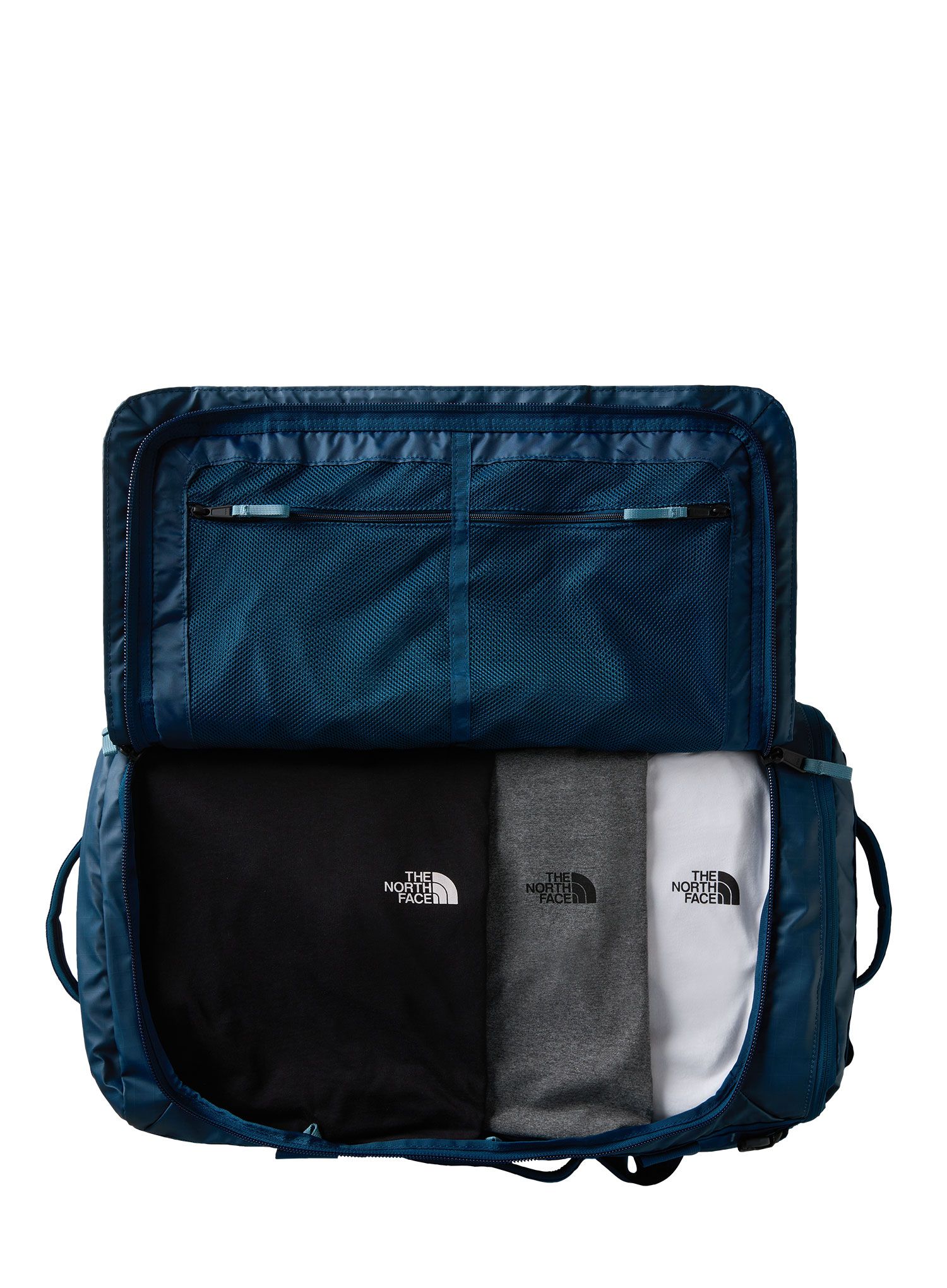 Potovalna torba The North Face Base Camp Voyager Duffel 62L - midnight petrol/algae blue