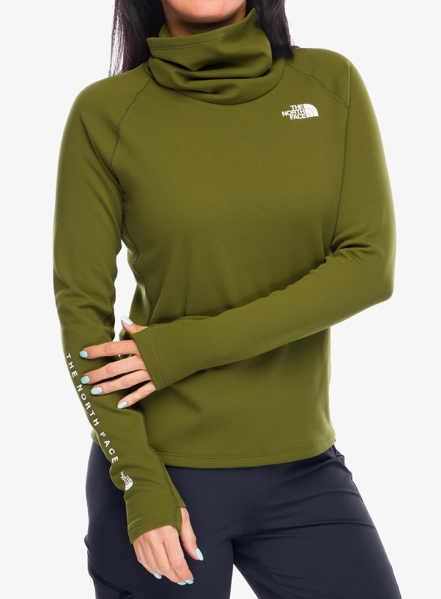 Ženska termo flis jopa The North Face Baselayer Dragline LS - forest olive