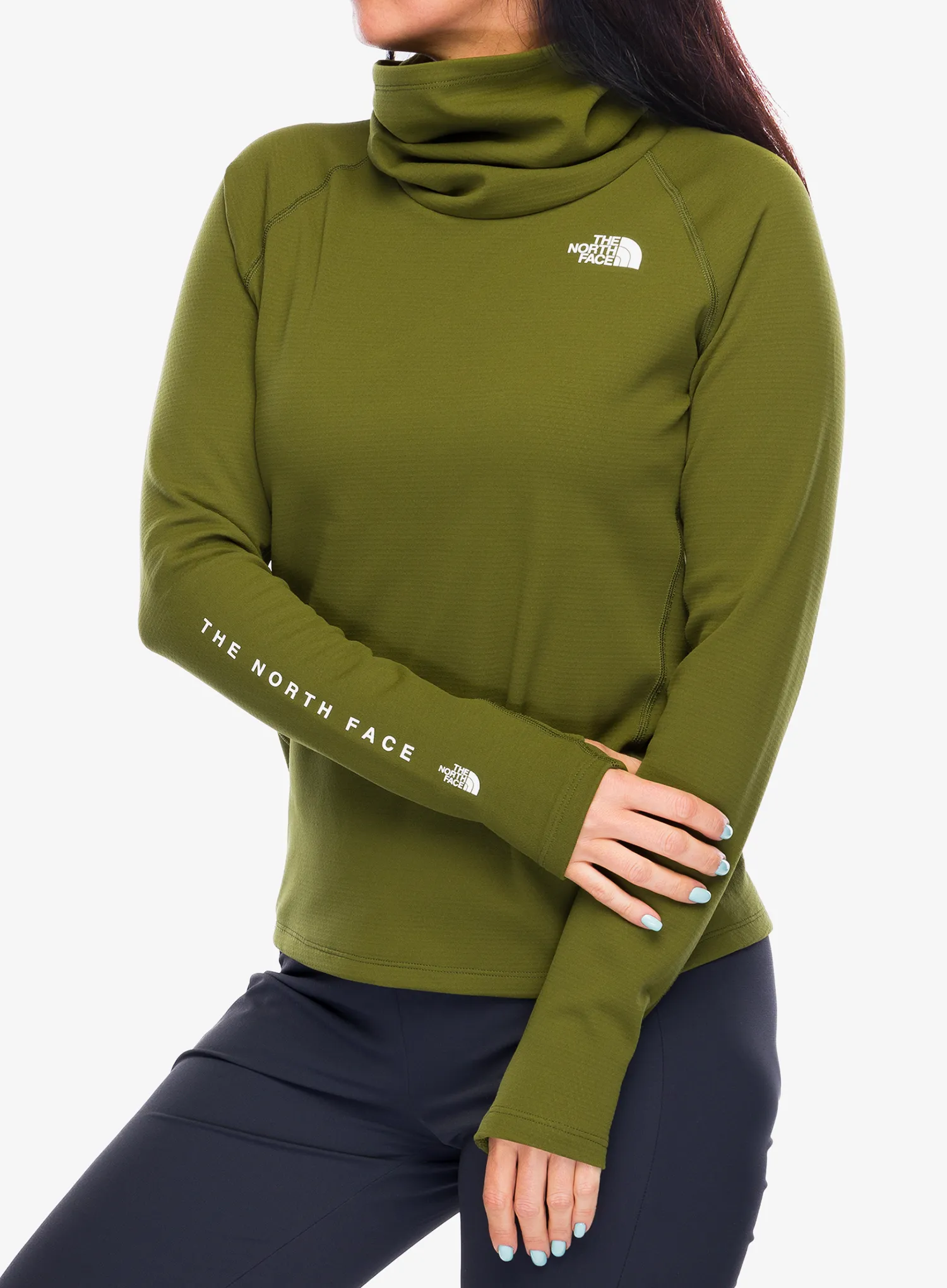 Ženska termo flis jopa The North Face Baselayer Dragline LS - forest olive