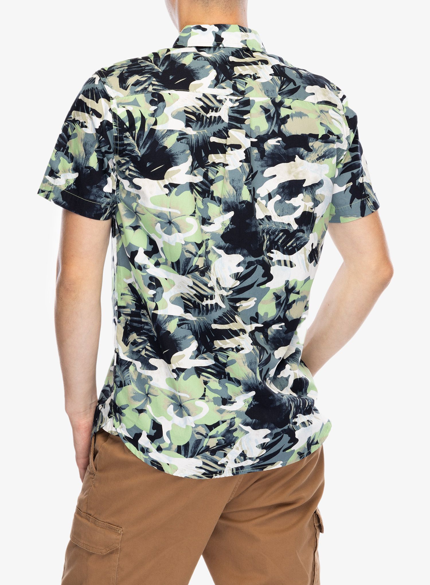 Moška srajca The North Face Baytrail Pattern Shirt S/S - forest shade tropical camo
