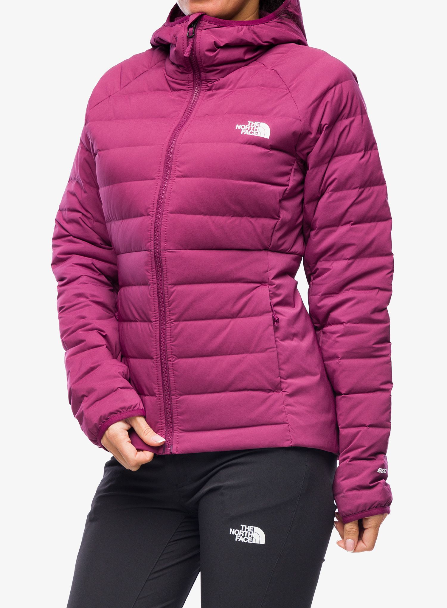 Ženska jakna The North Face Belleview Stretch Down Hoodie - boysenberry