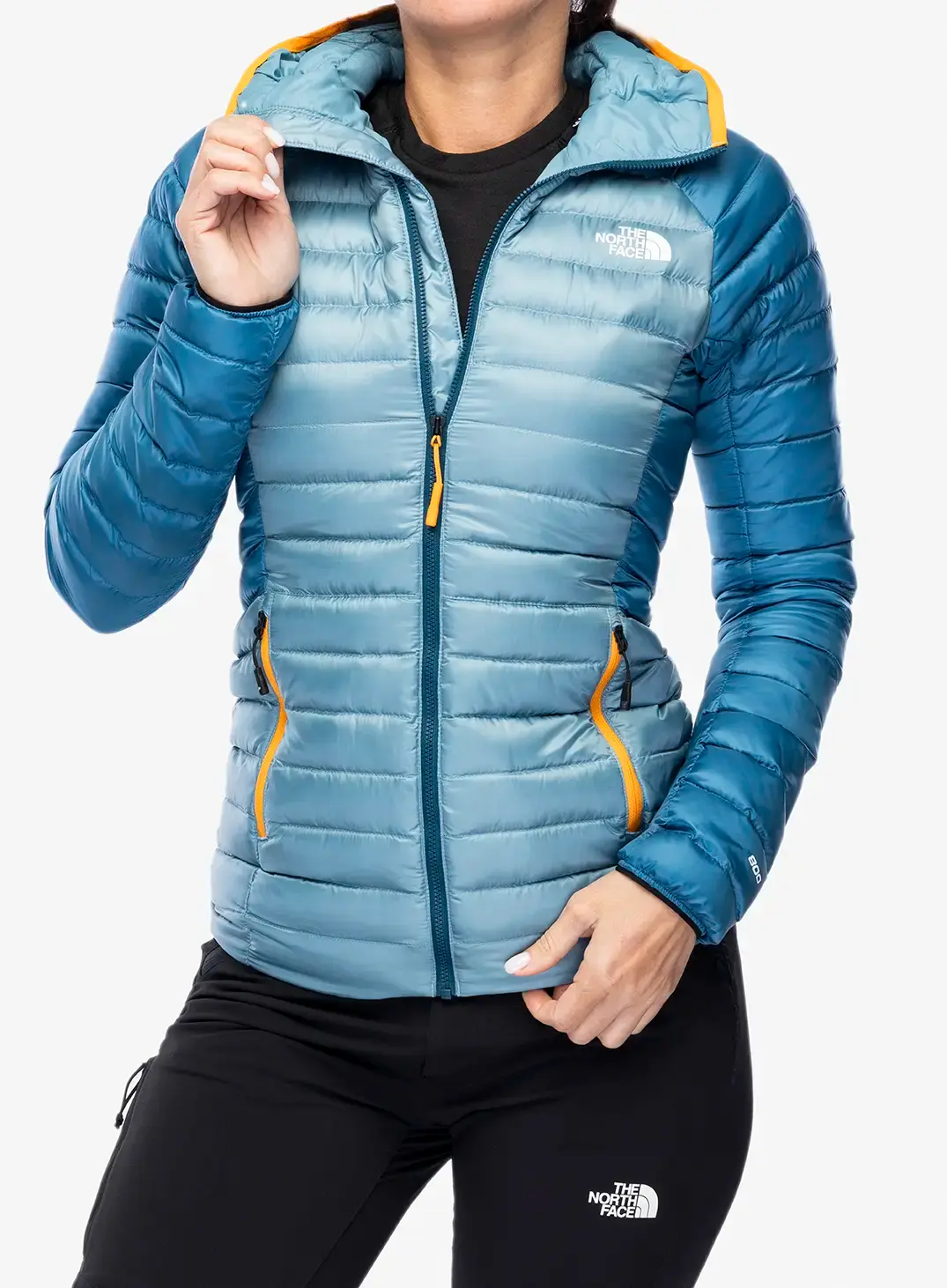 Ženska puhovka The North Face Bettaforca Lt Down Hoodie - algae blue/midnight petrol