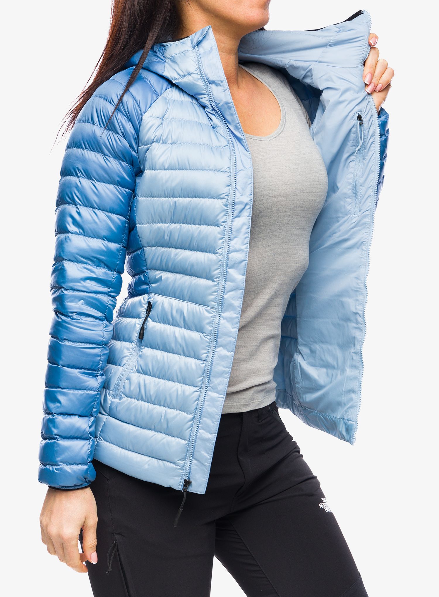 Ženska puhovka The North Face Bettaforca Lt Down Hoodie - blue/stone