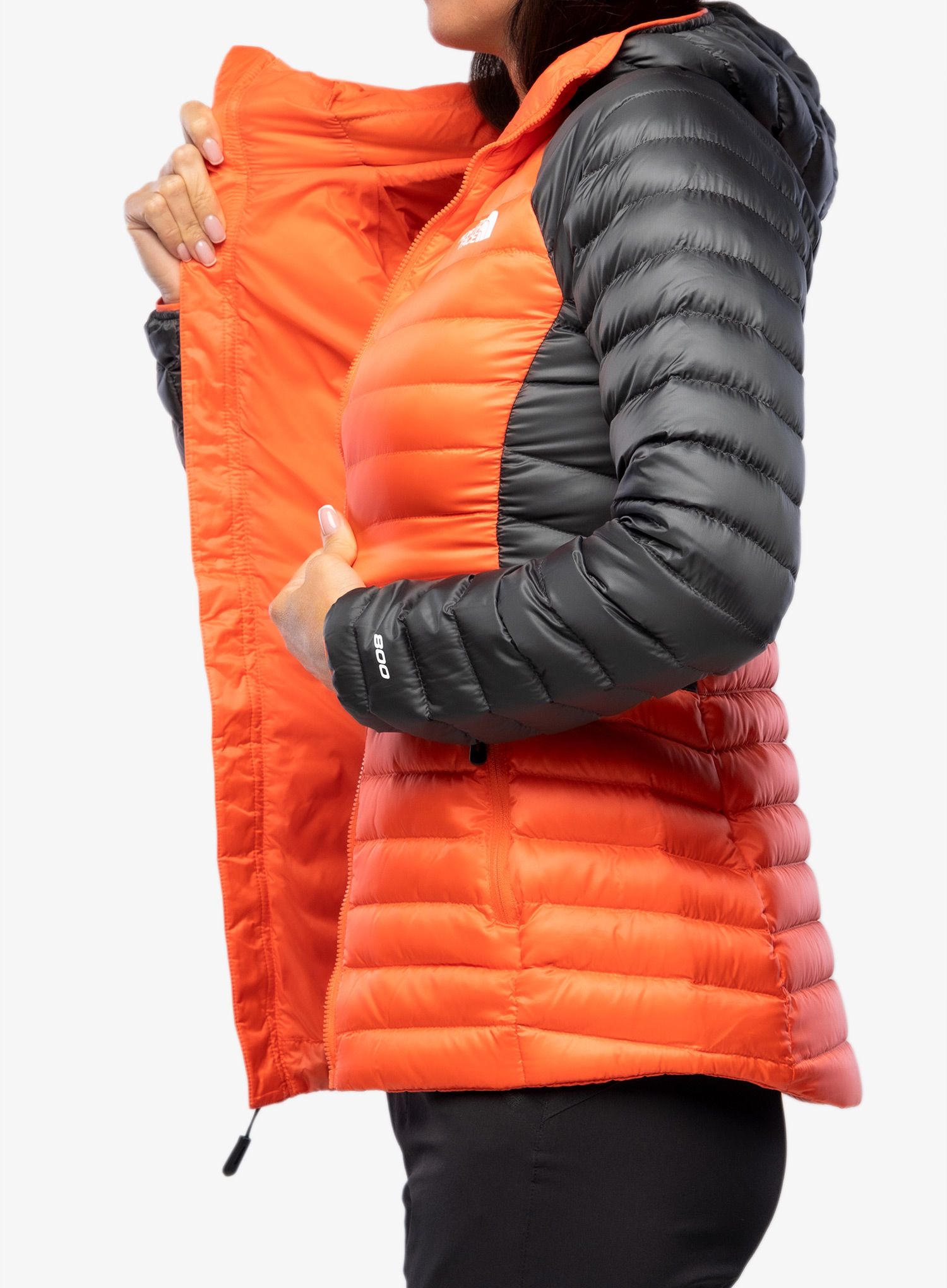 Ženska zimska jakna The North Face Bettaforca Lt Down Hoodie - orange/black
