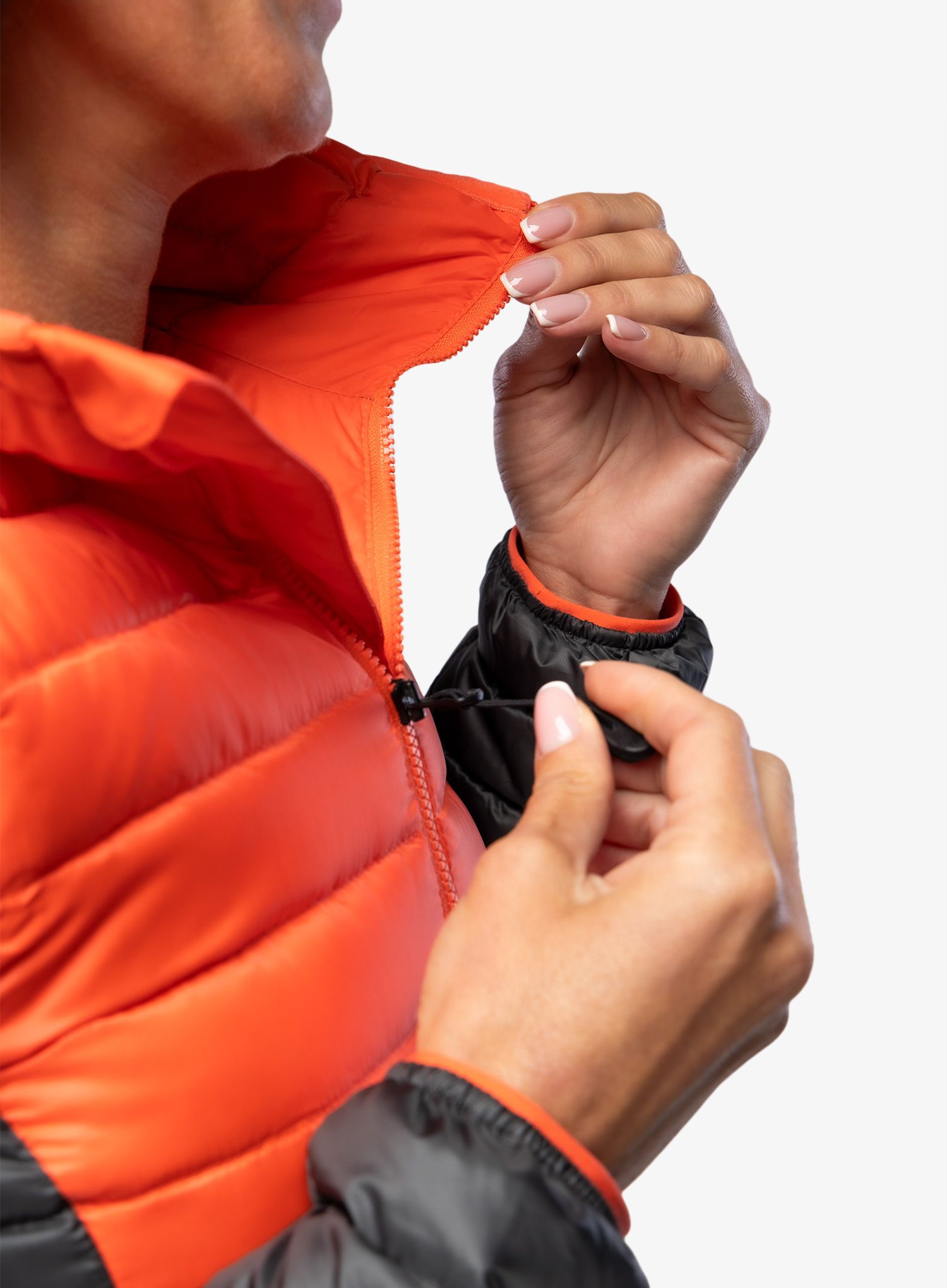 Ženska zimska jakna The North Face Bettaforca Lt Down Hoodie - orange/black