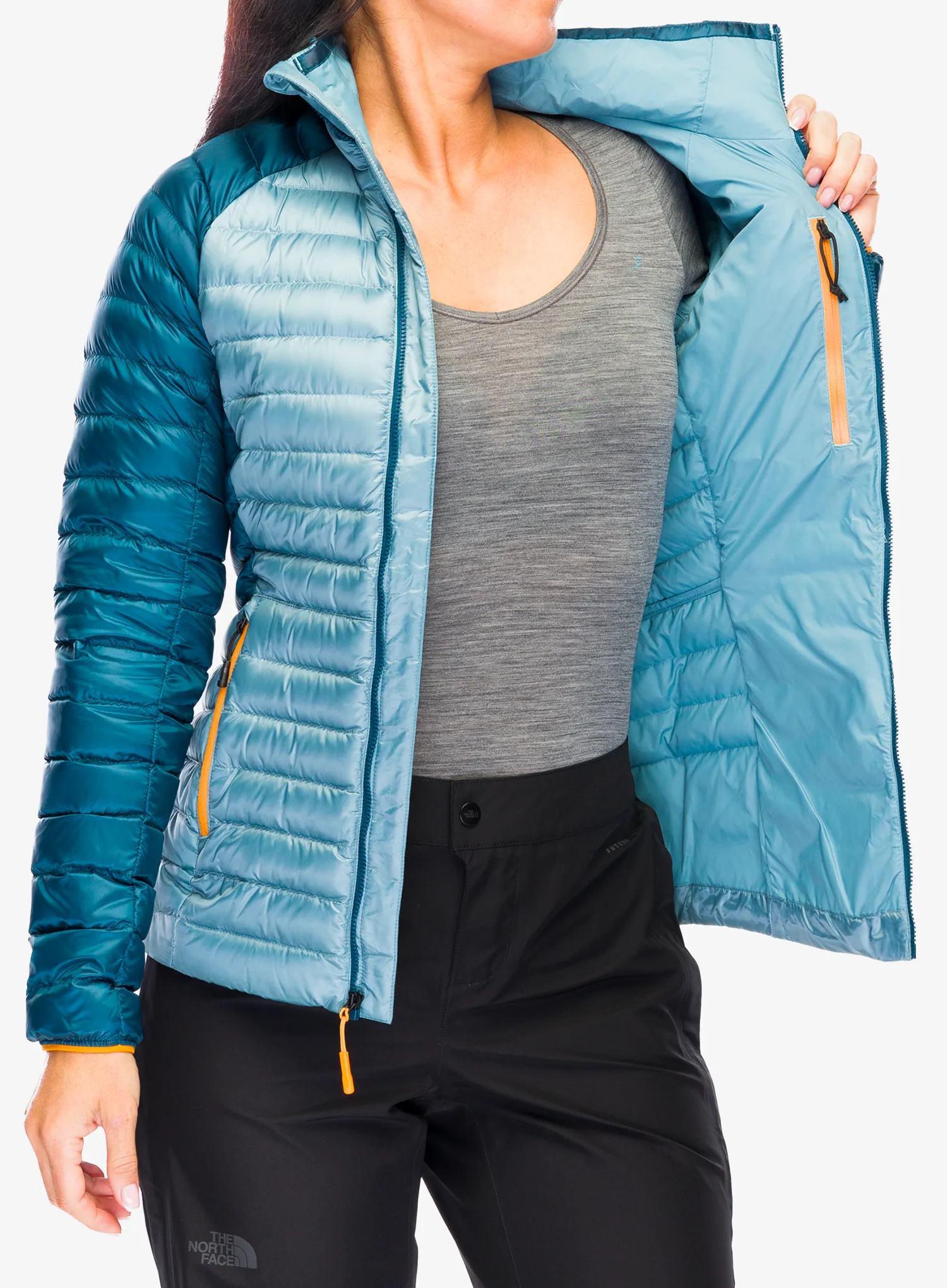 Ženska puhovka The North Face Bettaforca Lt Down Jacket - algae blue/midnight petrol