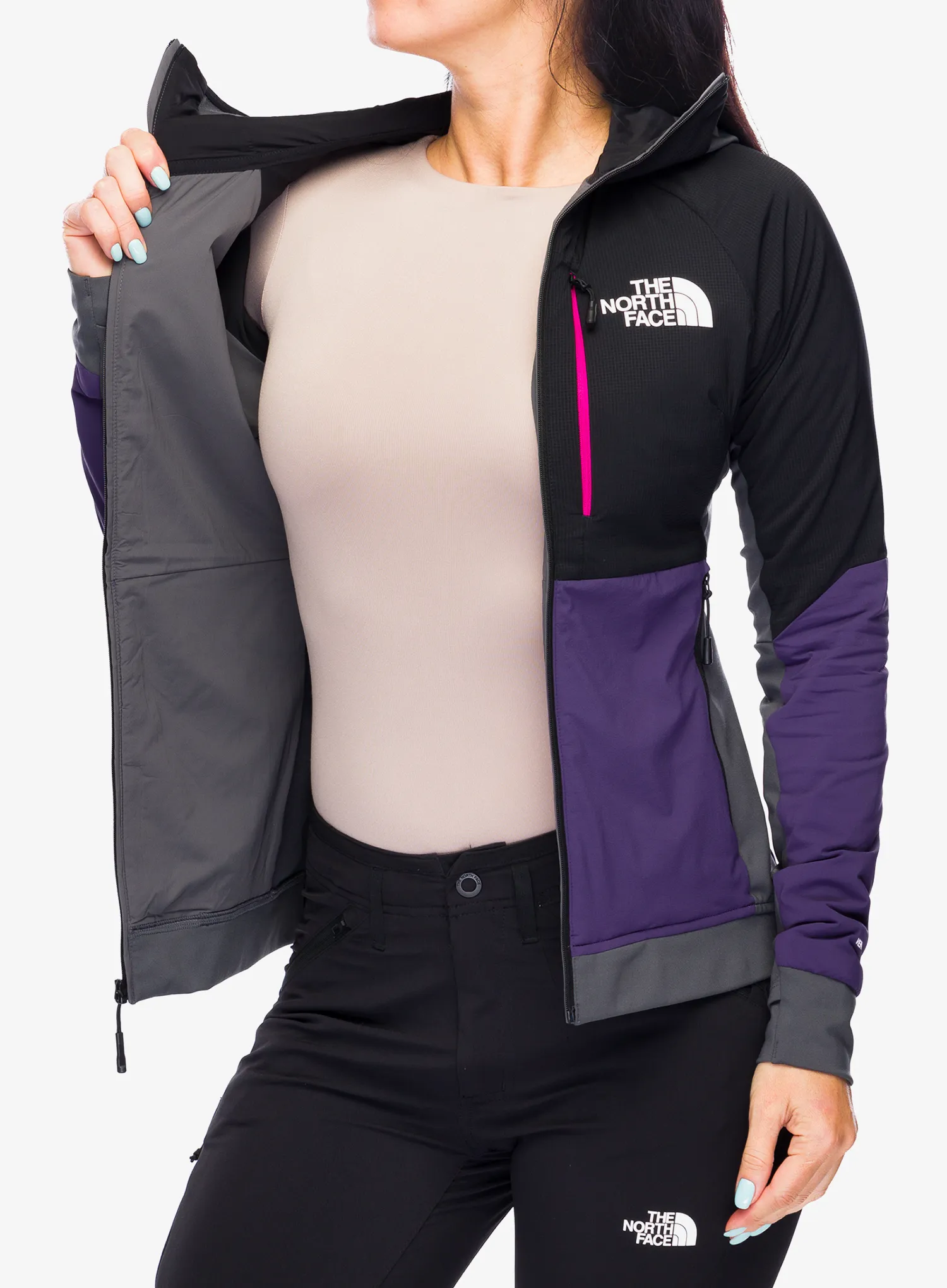 Ženska hibridna jakna The North Face Binntal Hybrid Ventrix Hoodie - eternal purple/tnf black