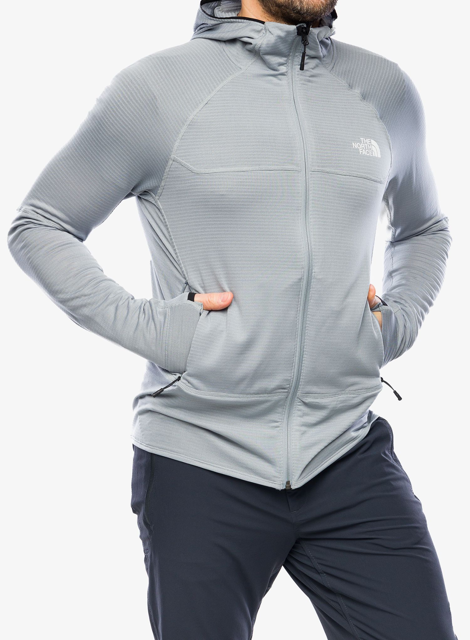 Jopica na zadrgo The North Face Bolt Polartec Hoodie - monument grey