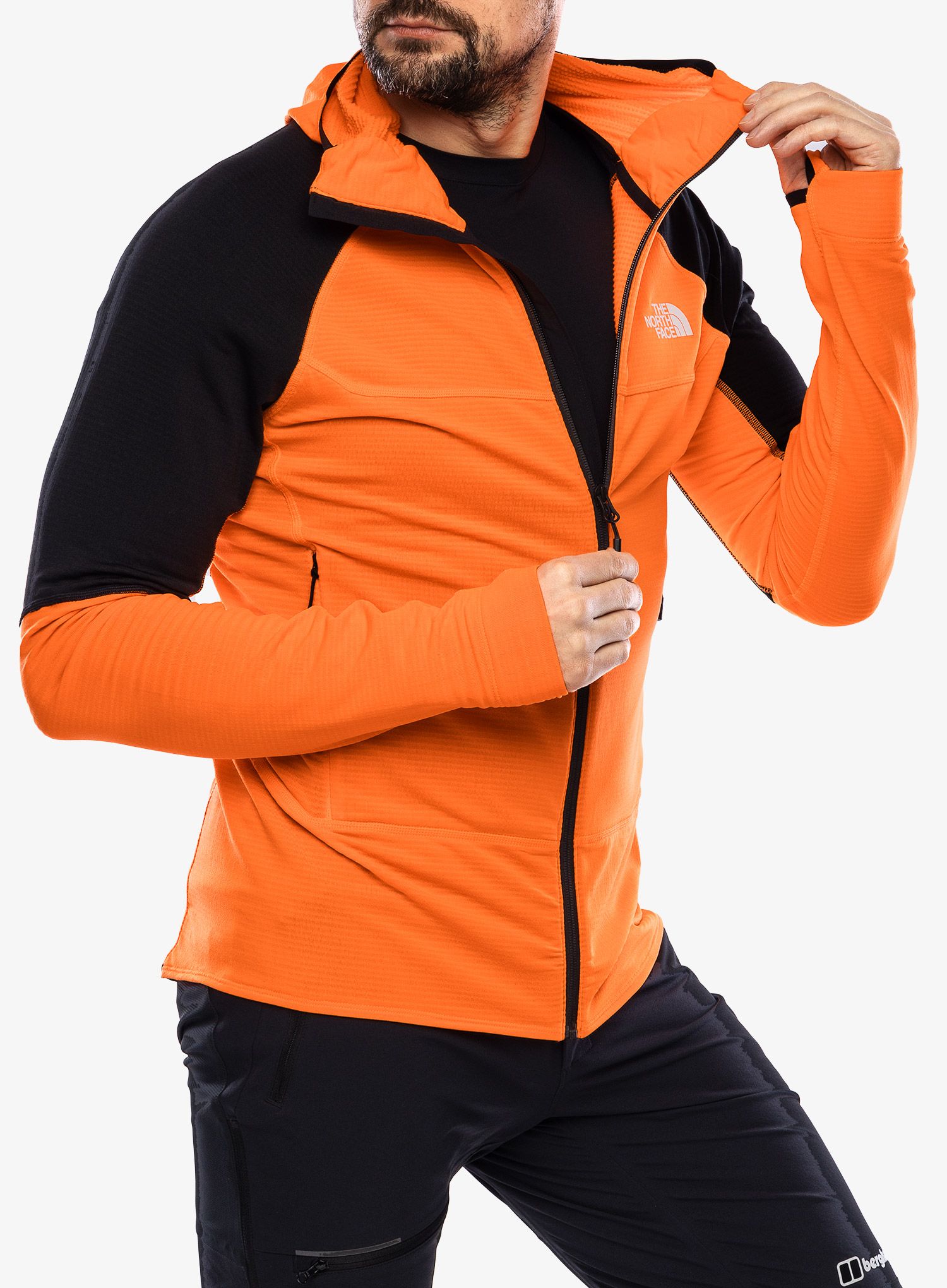 Jopica The North Face Bolt Polartec Hoodie - orange/black