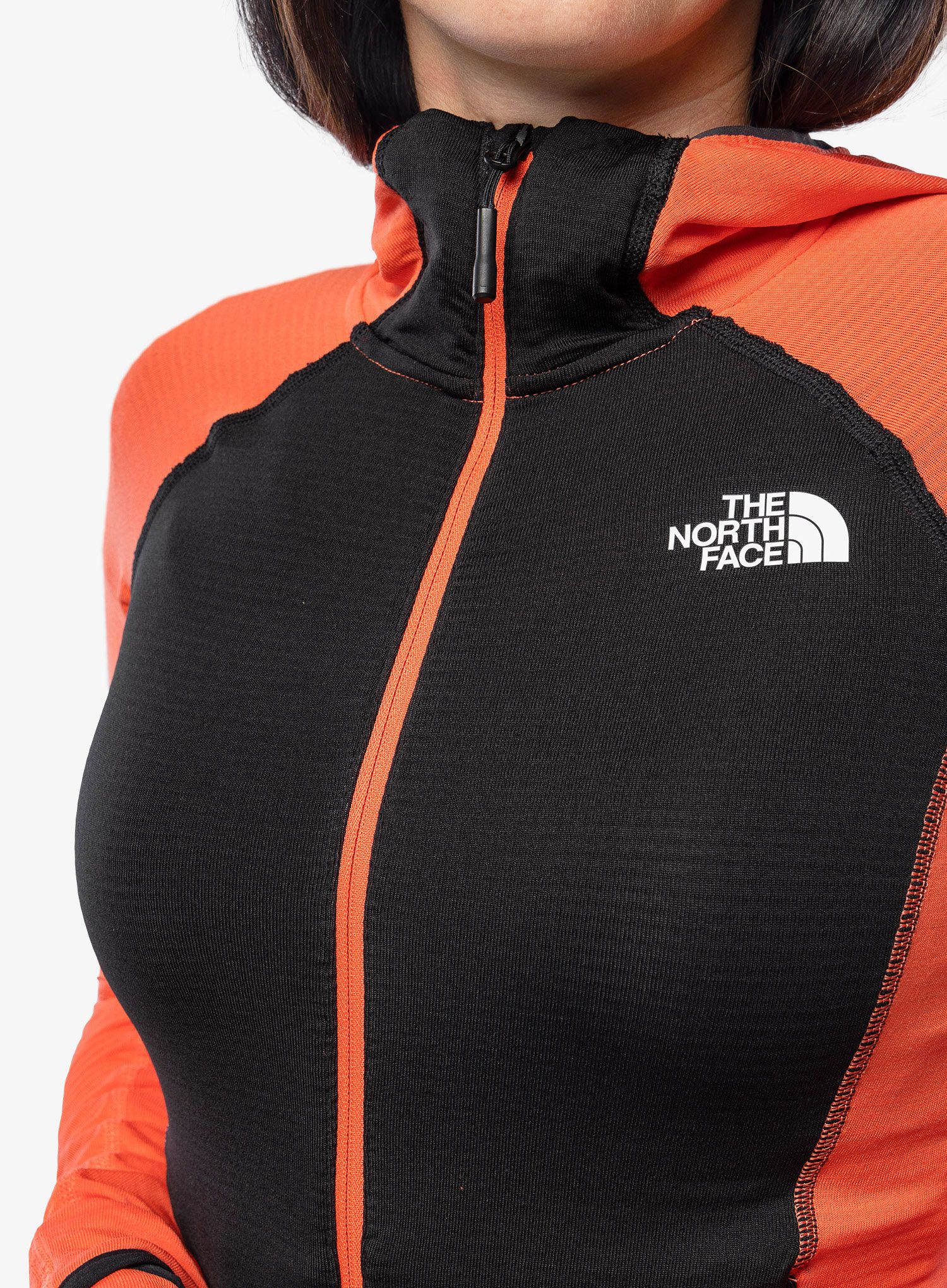 Ženska jopica The North Face Bolt Polartec Hoodie - orange/black