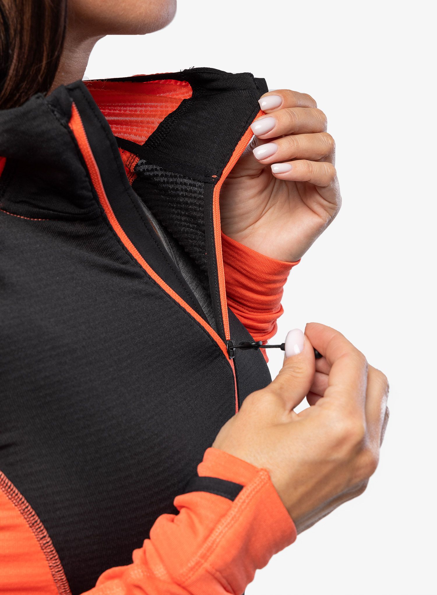 Ženska jopica The North Face Bolt Polartec Hoodie - orange/black