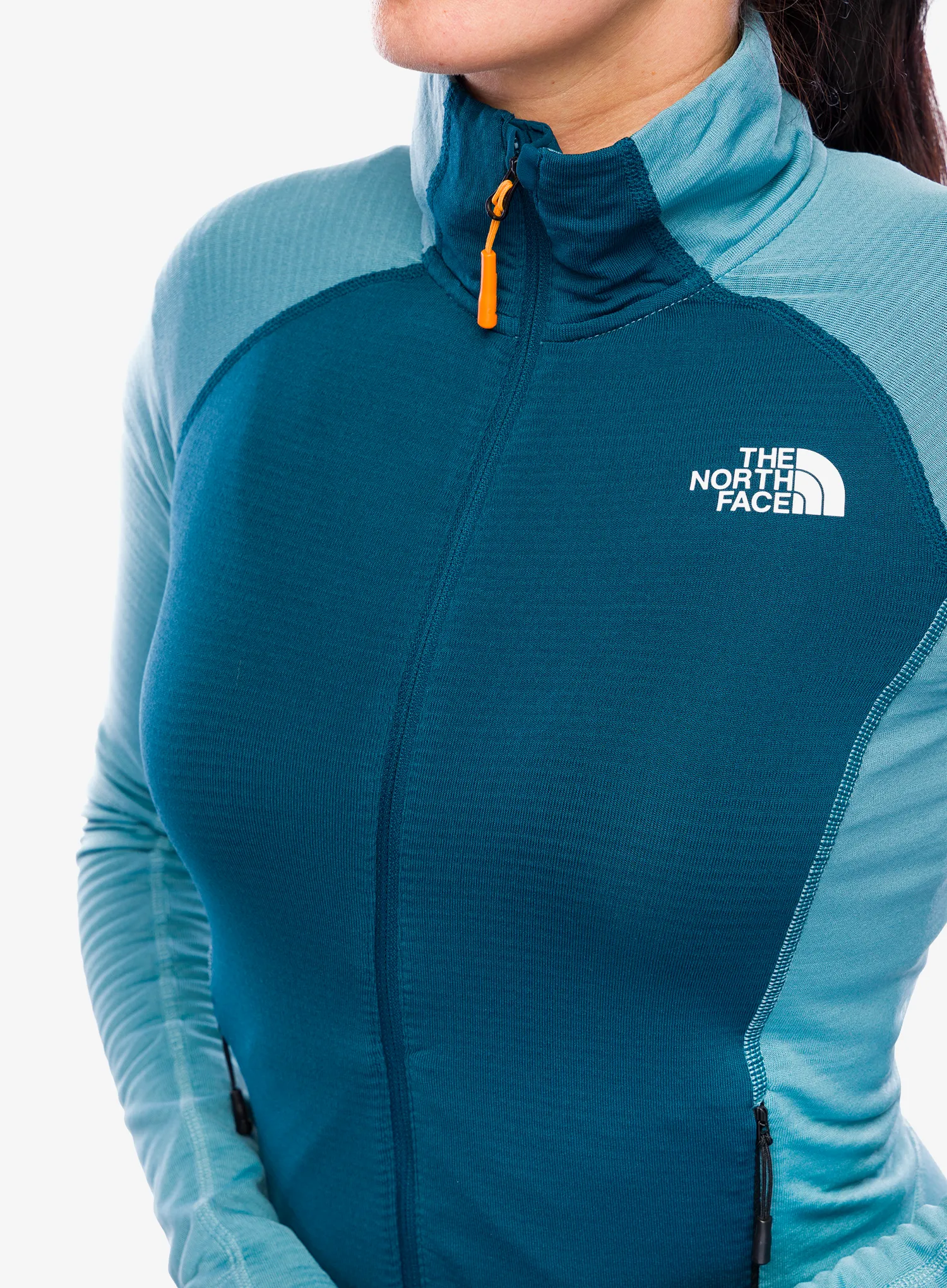 Ženski flis The North Face Bolt Polartec Jacket - algae blue/midnight petrol