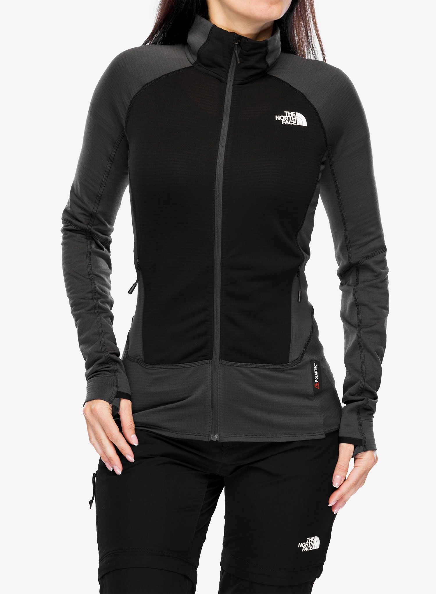 Ženska plezalna jopa The North Face Bolt Polartec Jacket - grey/black