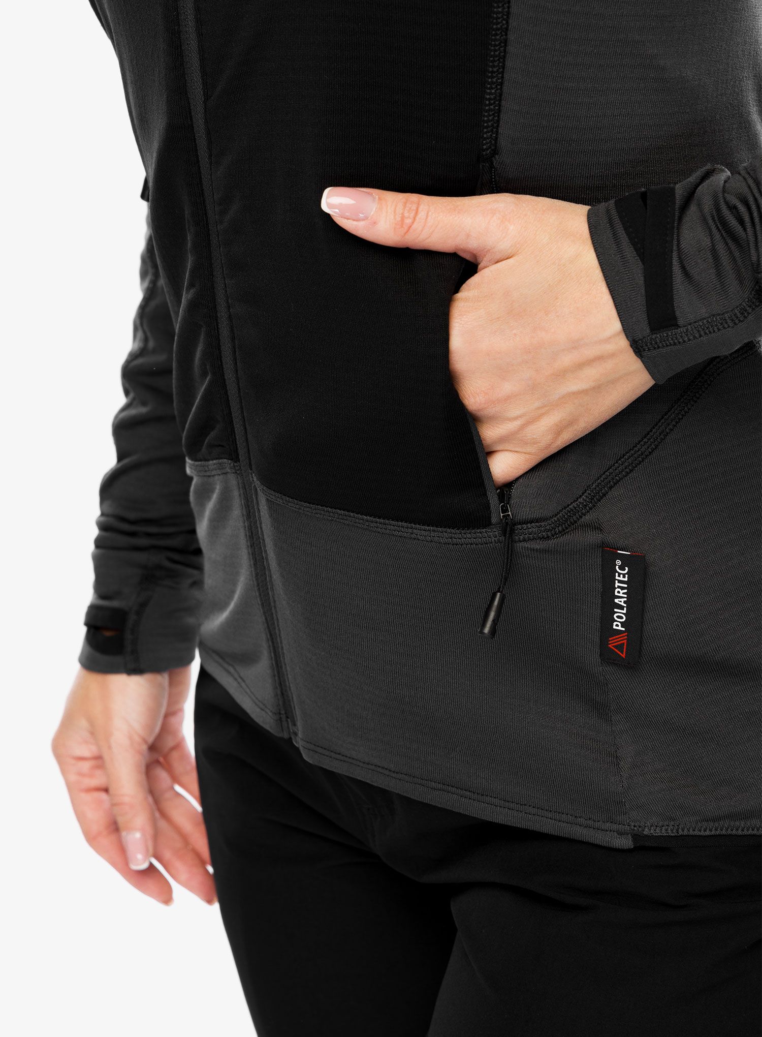 Ženska plezalna jopa The North Face Bolt Polartec Jacket - grey/black