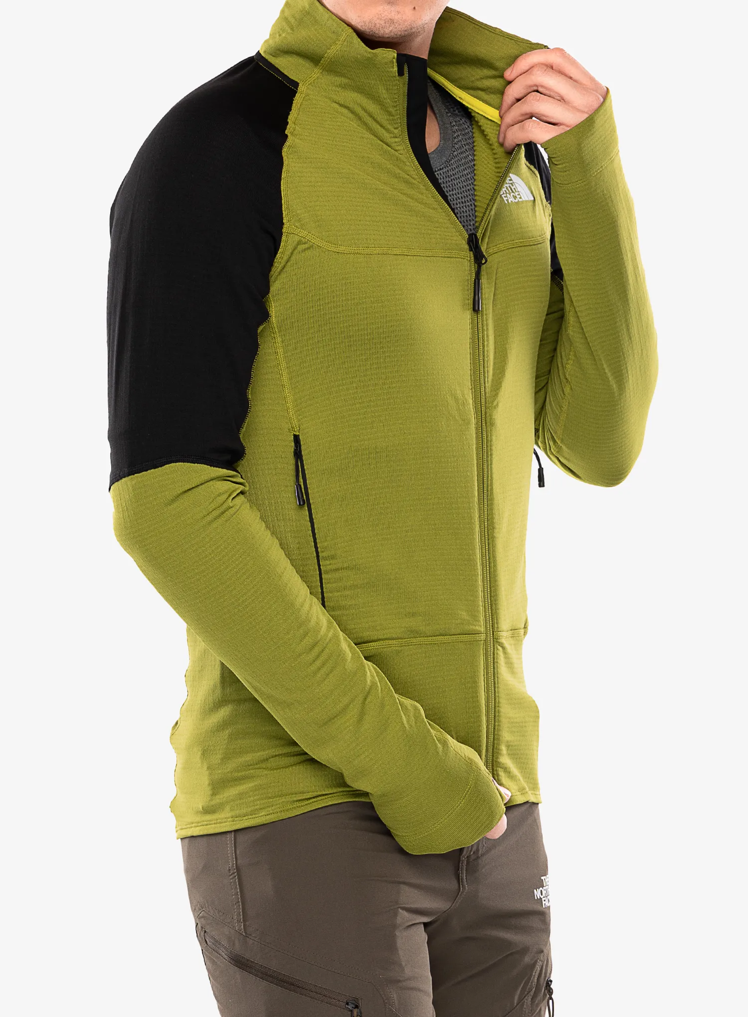 Flis The North Face Bolt Polartec Jacket - oak green/tnf black