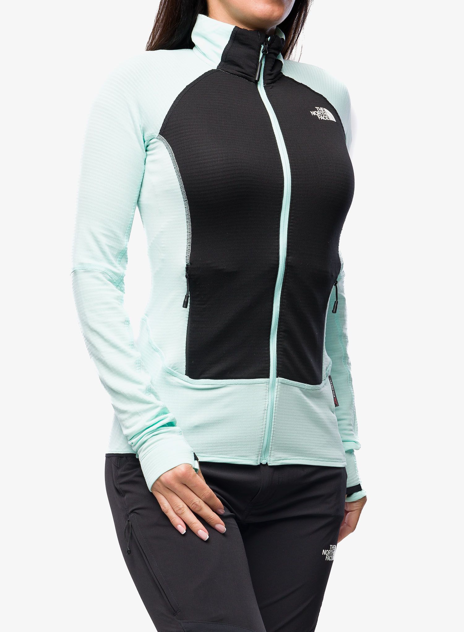 Ženska jopica z zadrgo The North Face Bolt Polartec Jacket - teal/black
