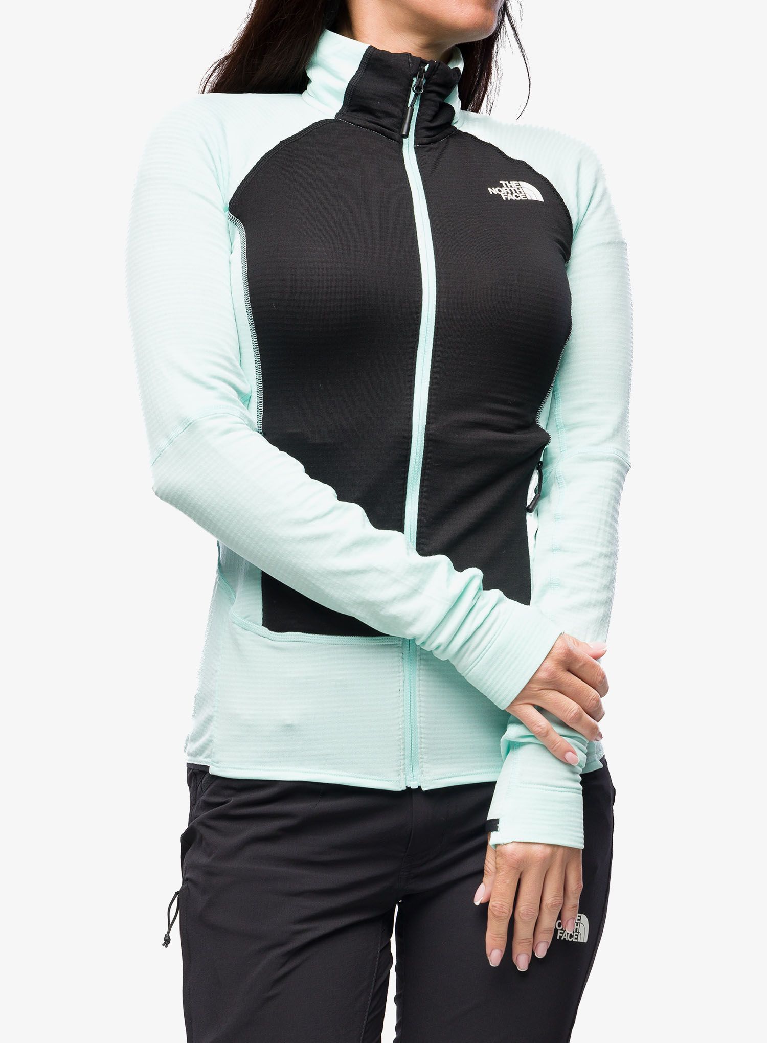 Ženska jopica z zadrgo The North Face Bolt Polartec Jacket - teal/black