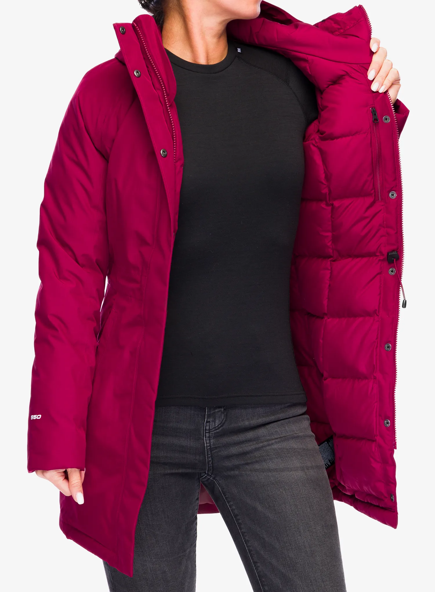 Ženski plašč The North Face Brooklyn Parka - beetroot