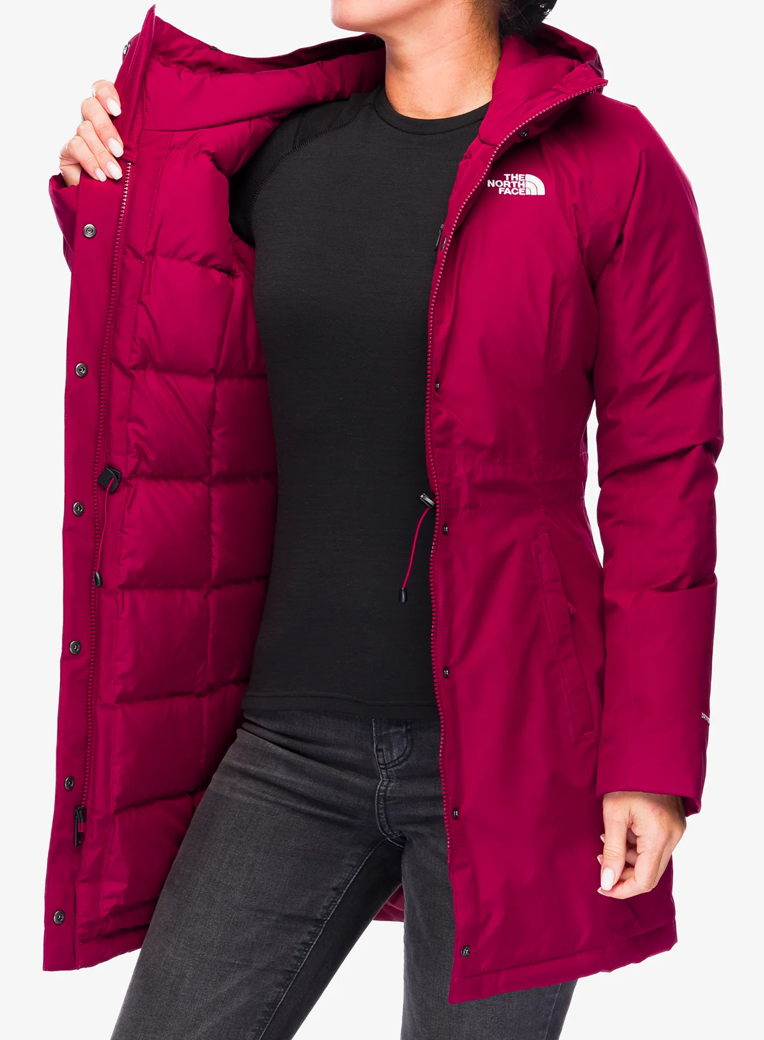 Ženski plašč The North Face Brooklyn Parka - beetroot